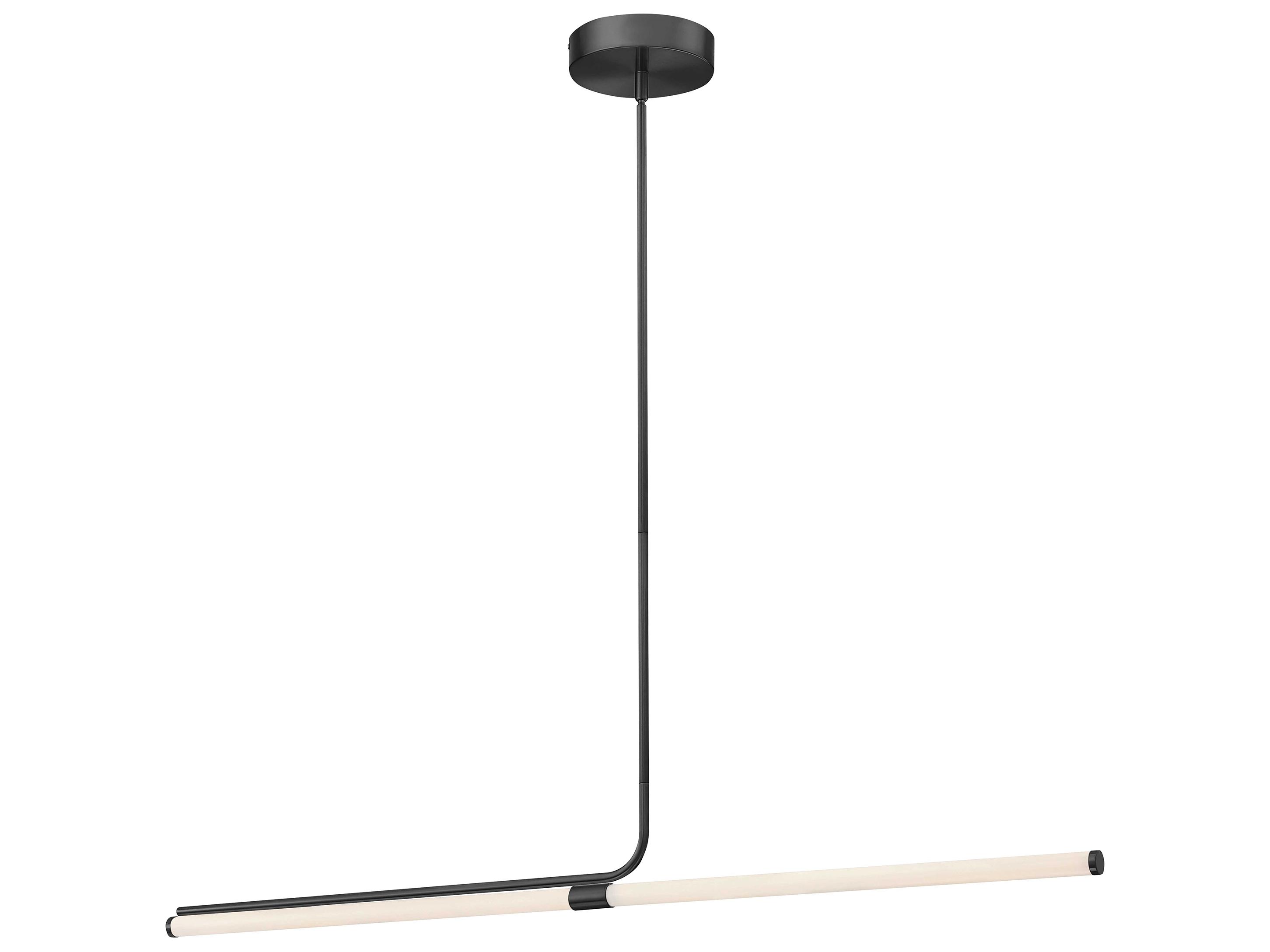 Dainolite Corvette 1-Light Matte Black Linear Island Pendant