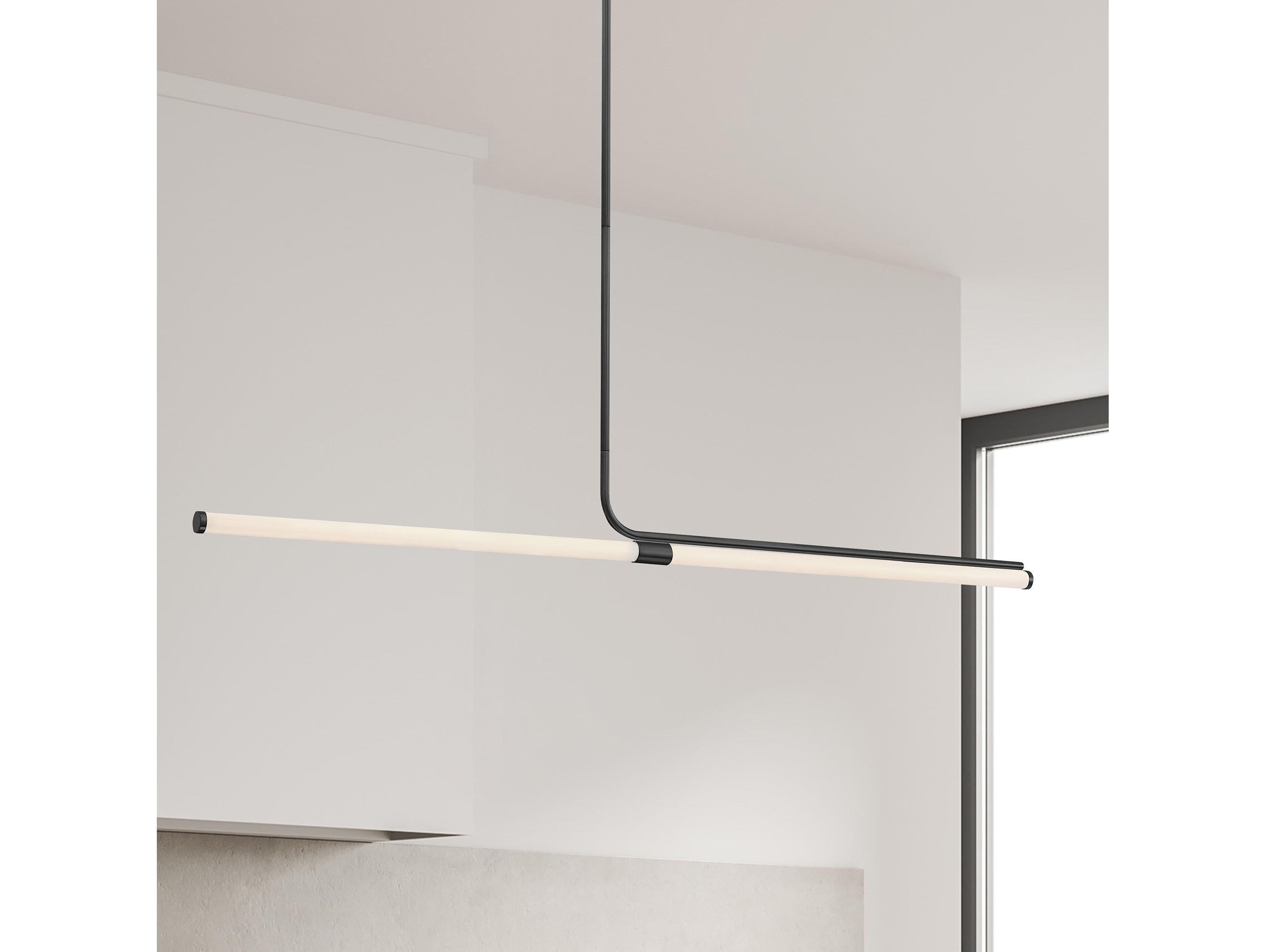 Dainolite Corvette 1-Light Matte Black Linear Island Pendant