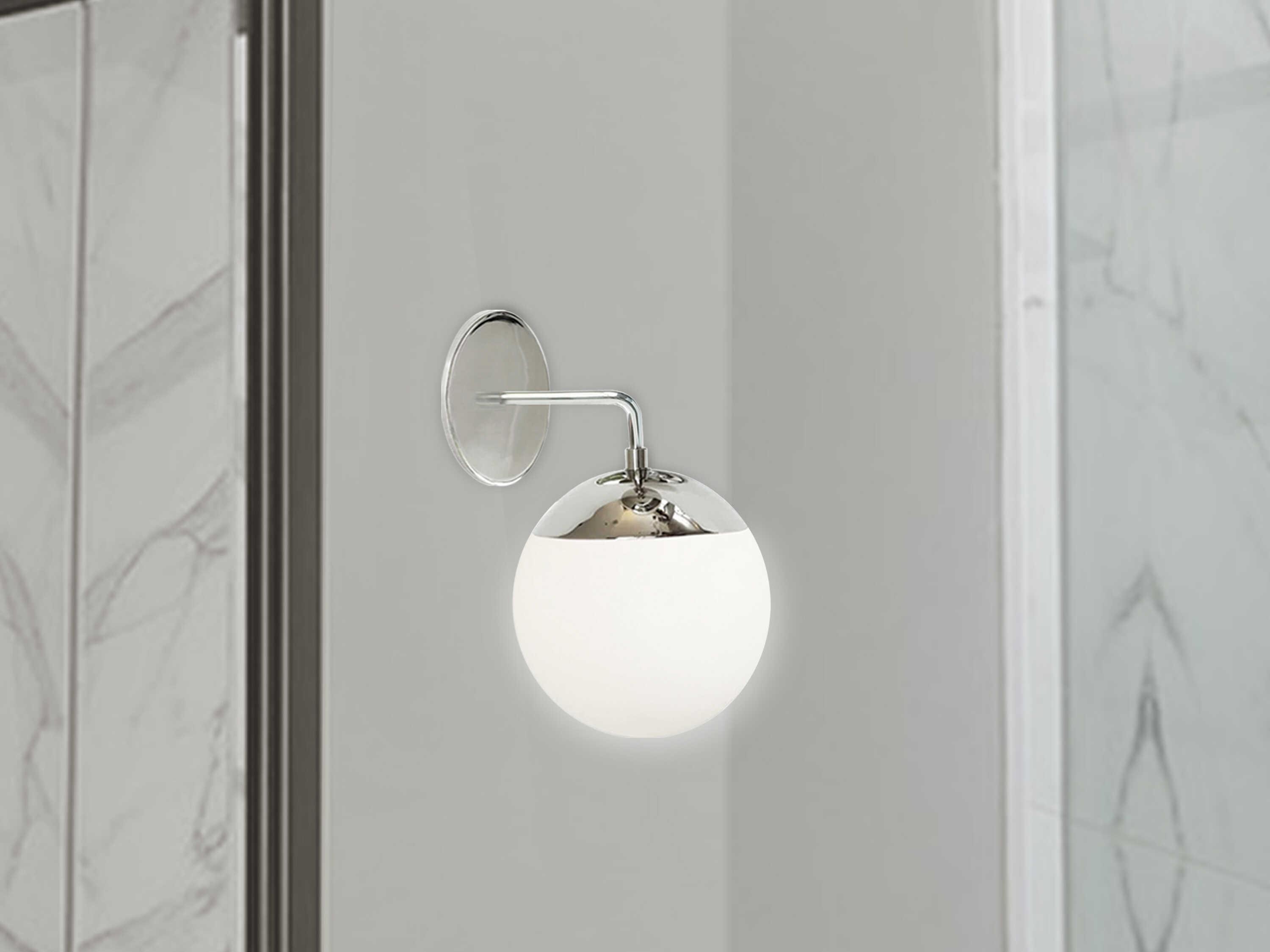 Dainolite Dayana 1-Light Polished Chrome Wall Sconce