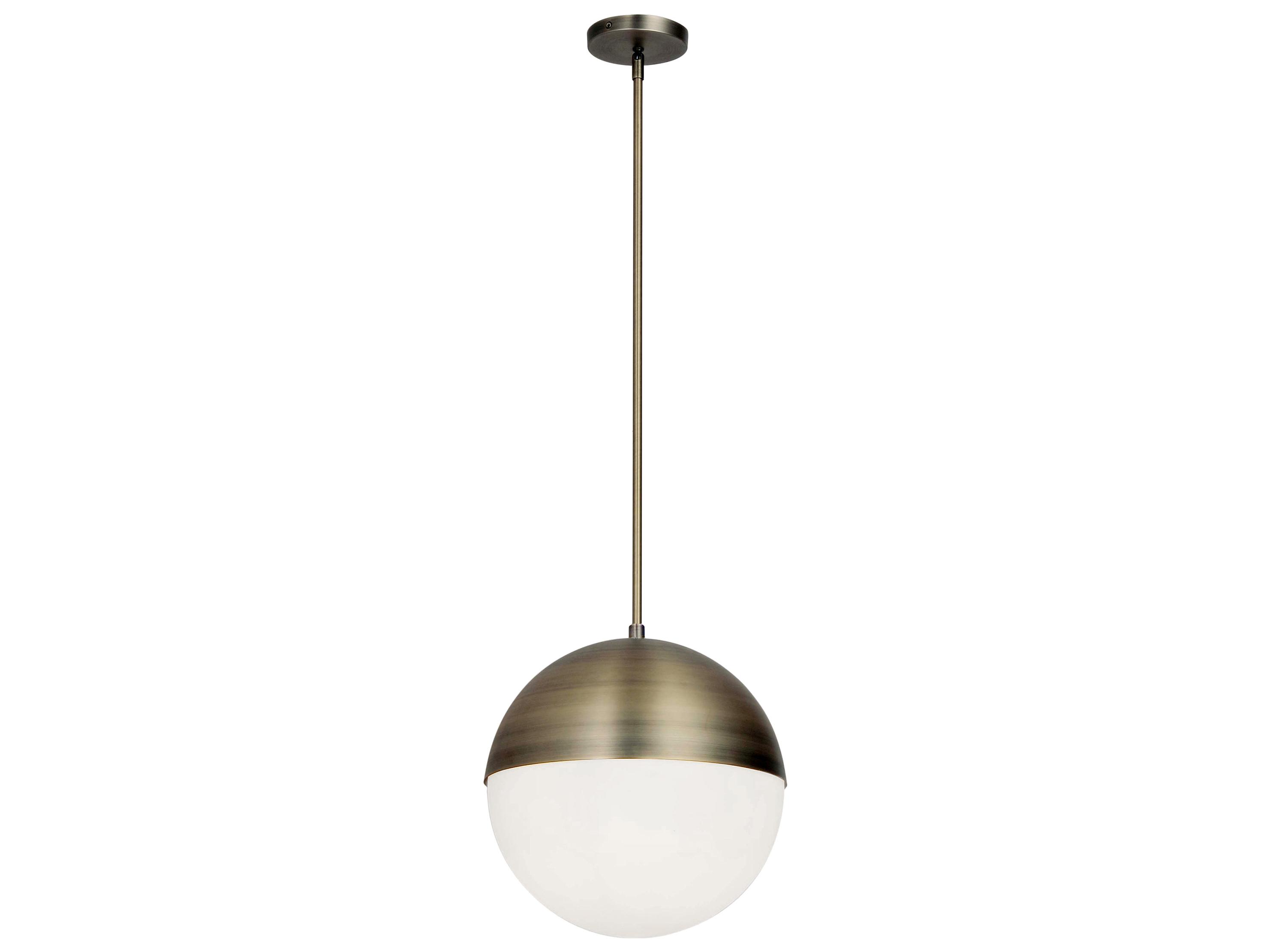 Dainolite Dayana 3-Light Antique Brass Globe Mini Pendant