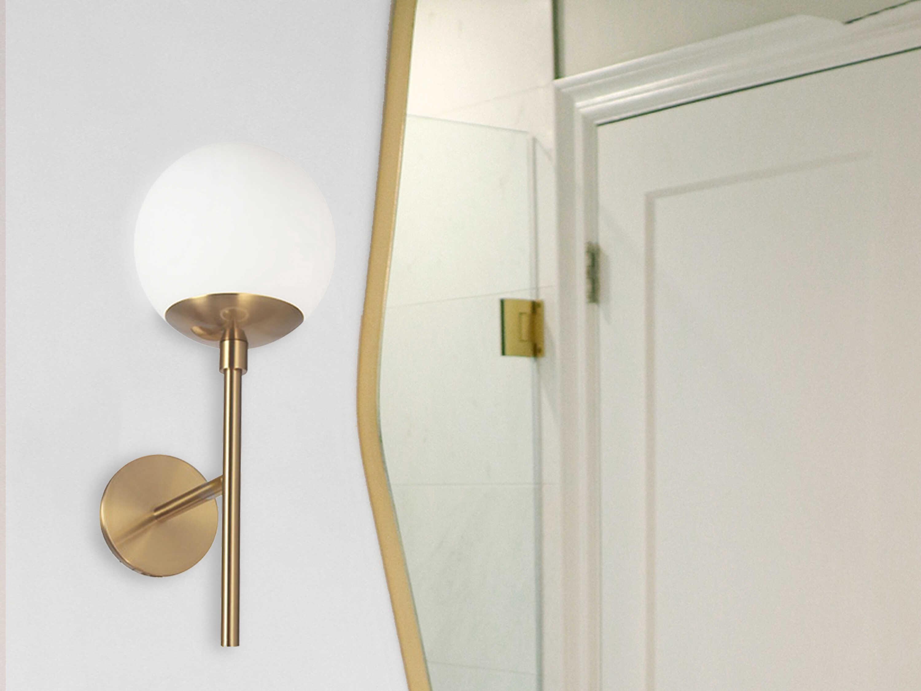 Dainolite Dayana 1-Light Aged Brass Wall Sconce