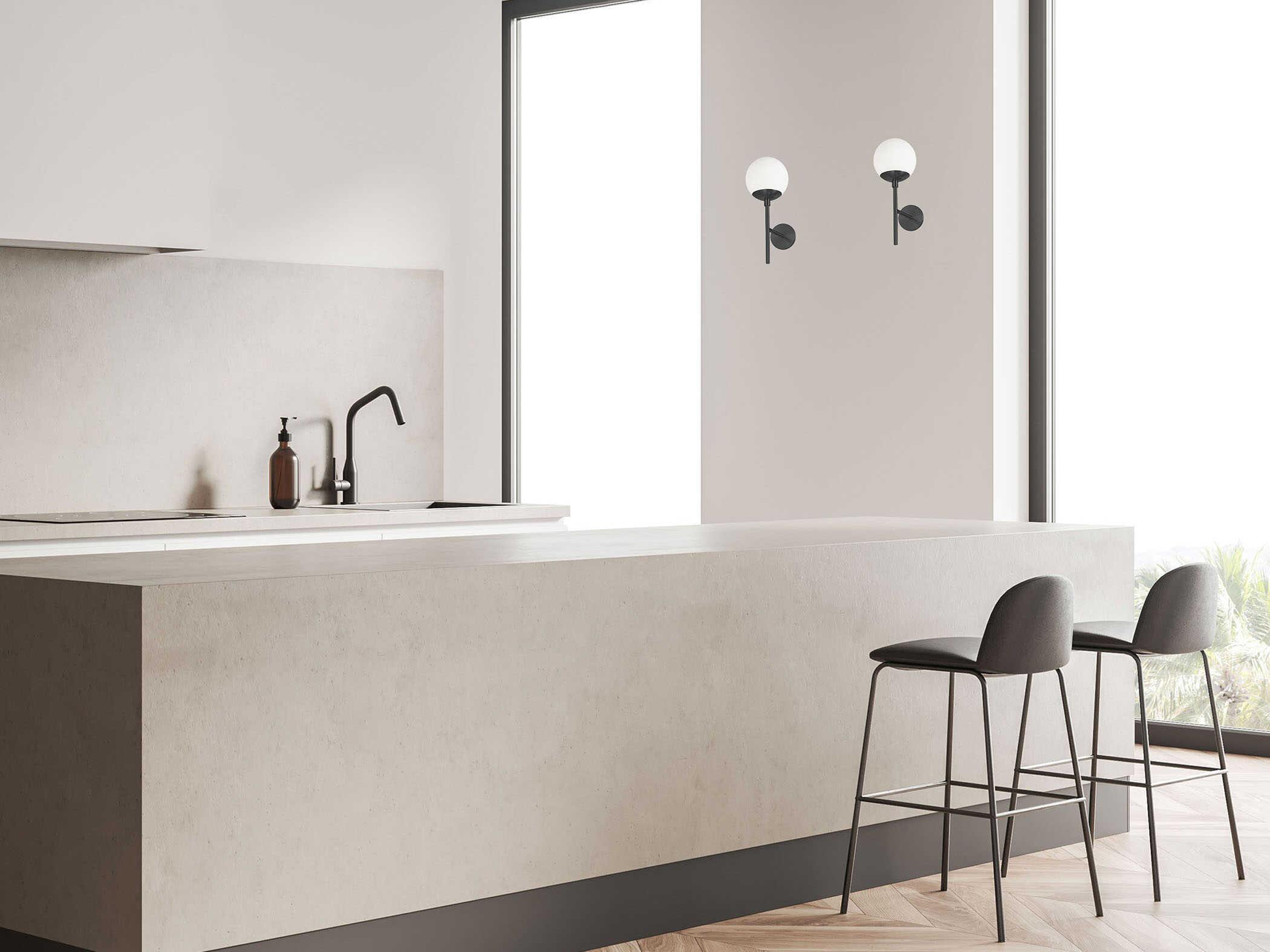 Dainolite Dayana 1-Light Matte Black Wall Sconce