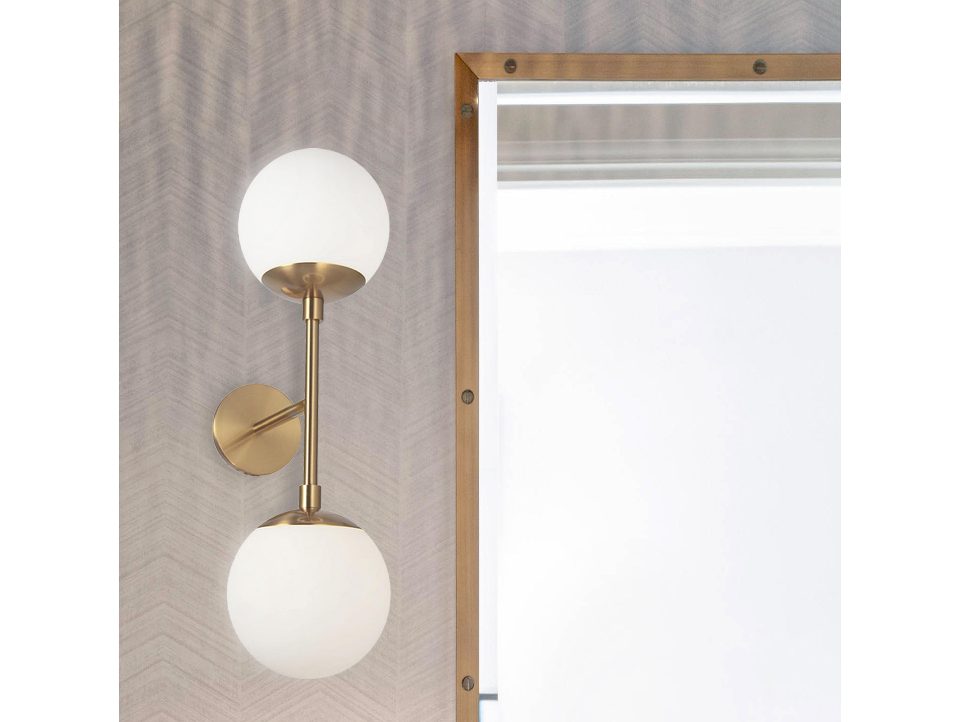 Dainolite Dayana 2-Light Aged Brass Wall Sconce