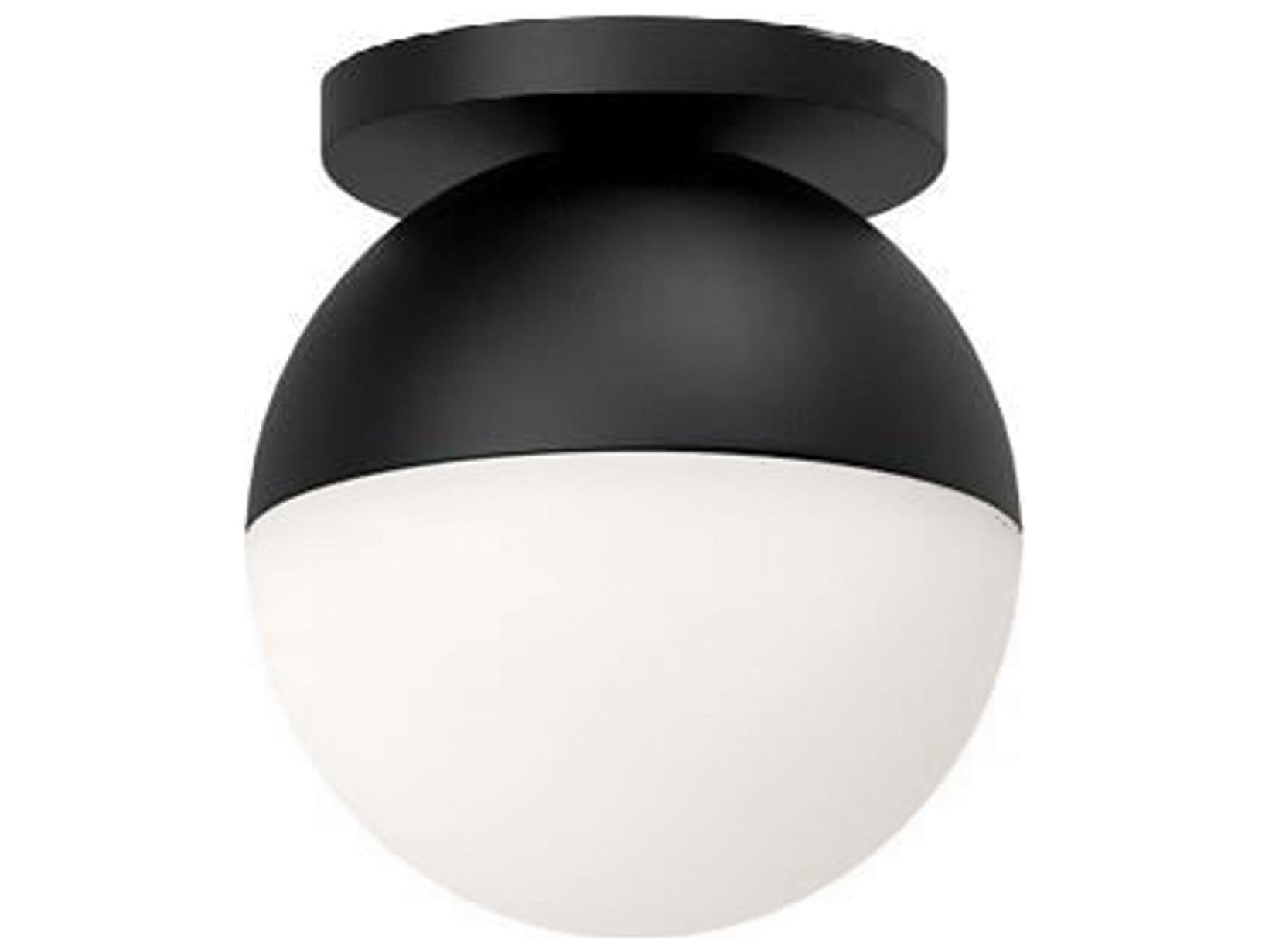 Dainolite Dayana 1-Light Matte Black Globe Flush Mount