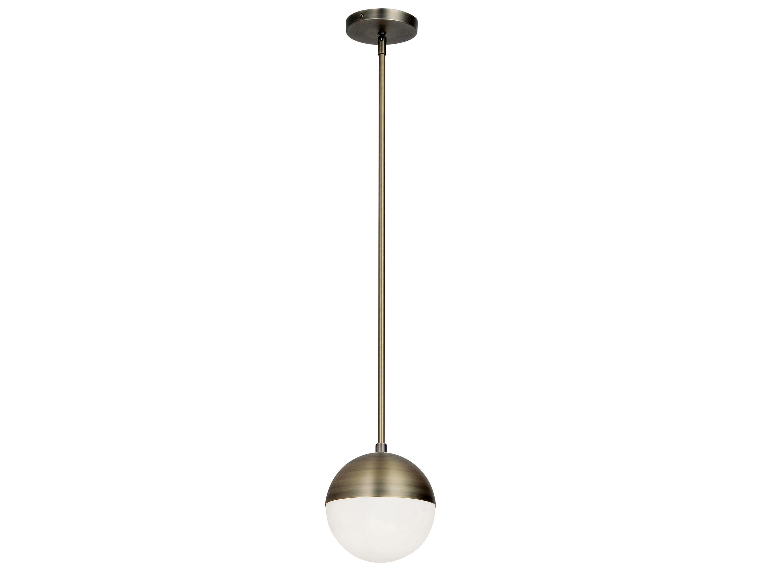 Dainolite Dayana 1-Light Antique Brass Globe Mini Pendant