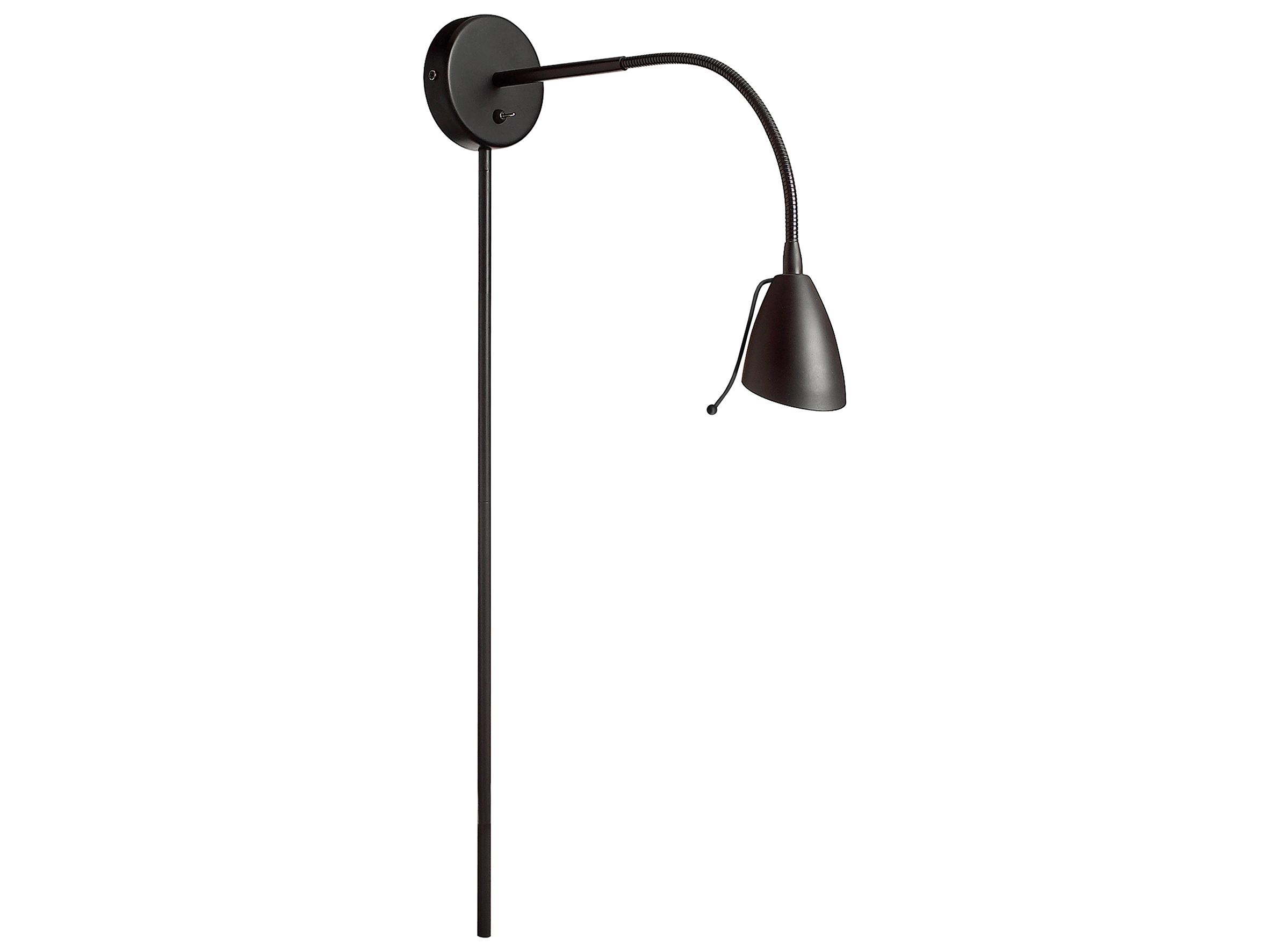 Dainolite Windford 1-Light Matte Black Swing Wall Sconce