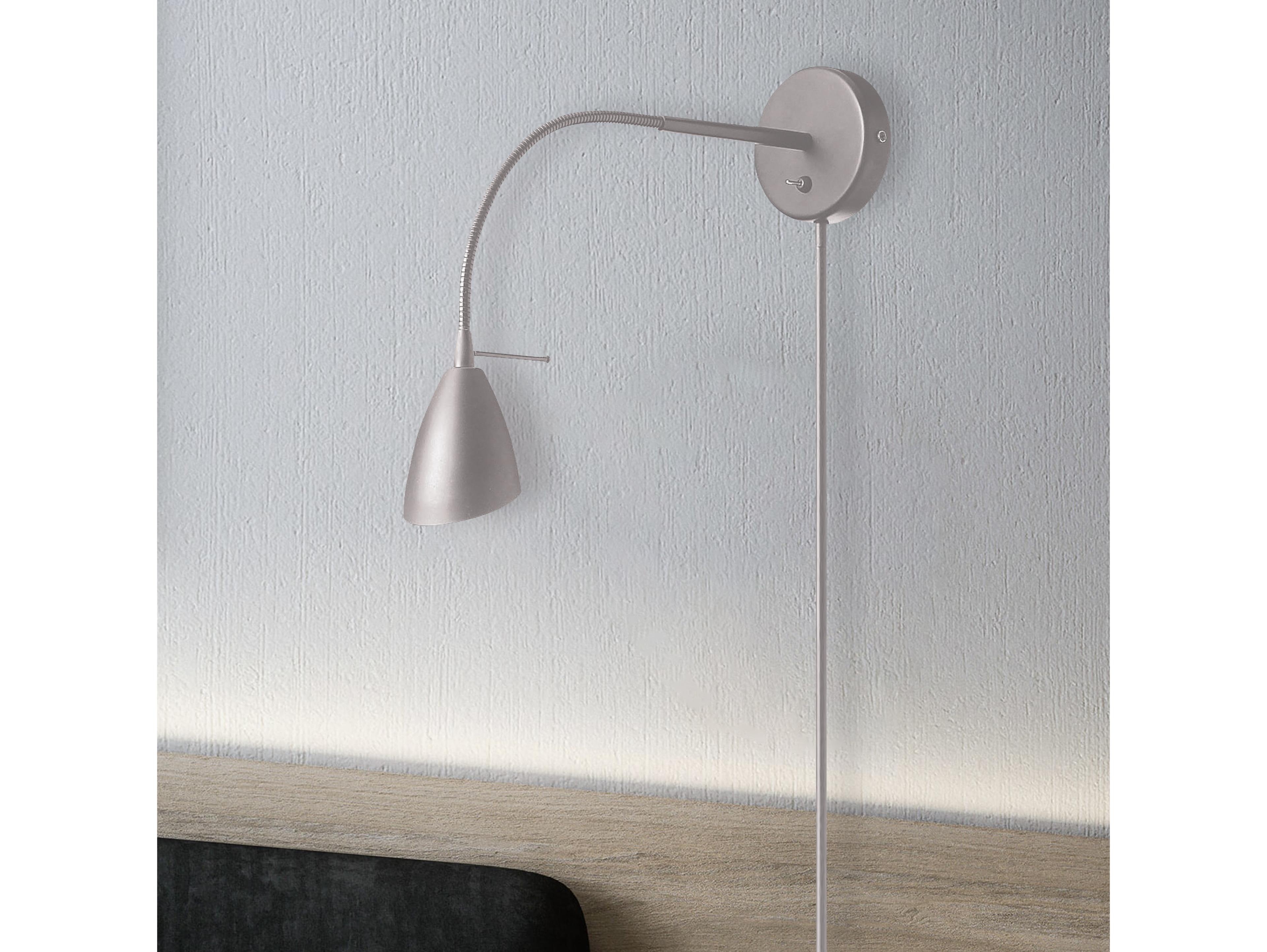 Dainolite Windford 1-Light Satin Chrome Swing Wall Sconce