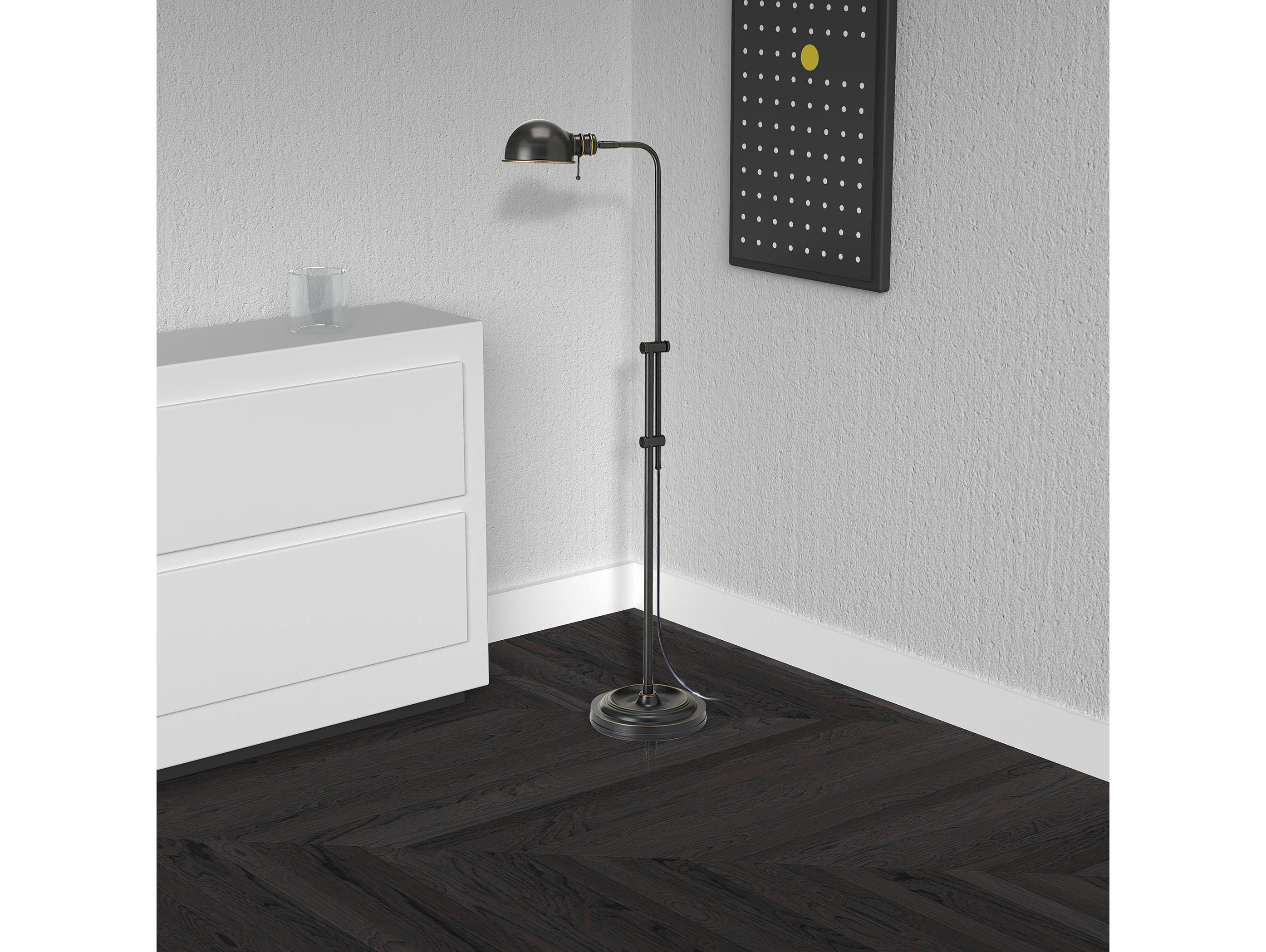 Dainolite Fedora Oil Brushed Bronze Floor Lamp