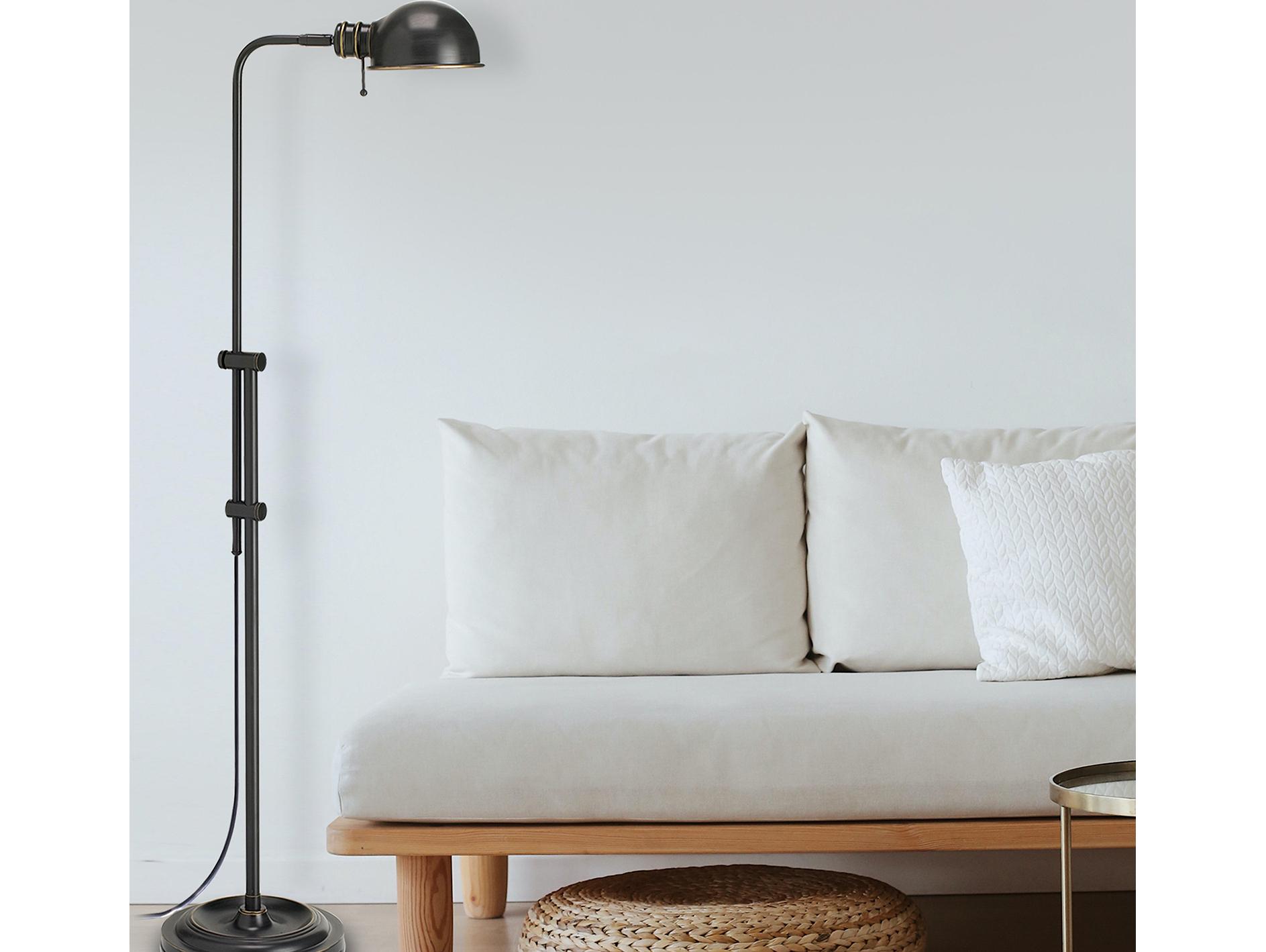 Dainolite Fedora Oil Brushed Bronze Floor Lamp