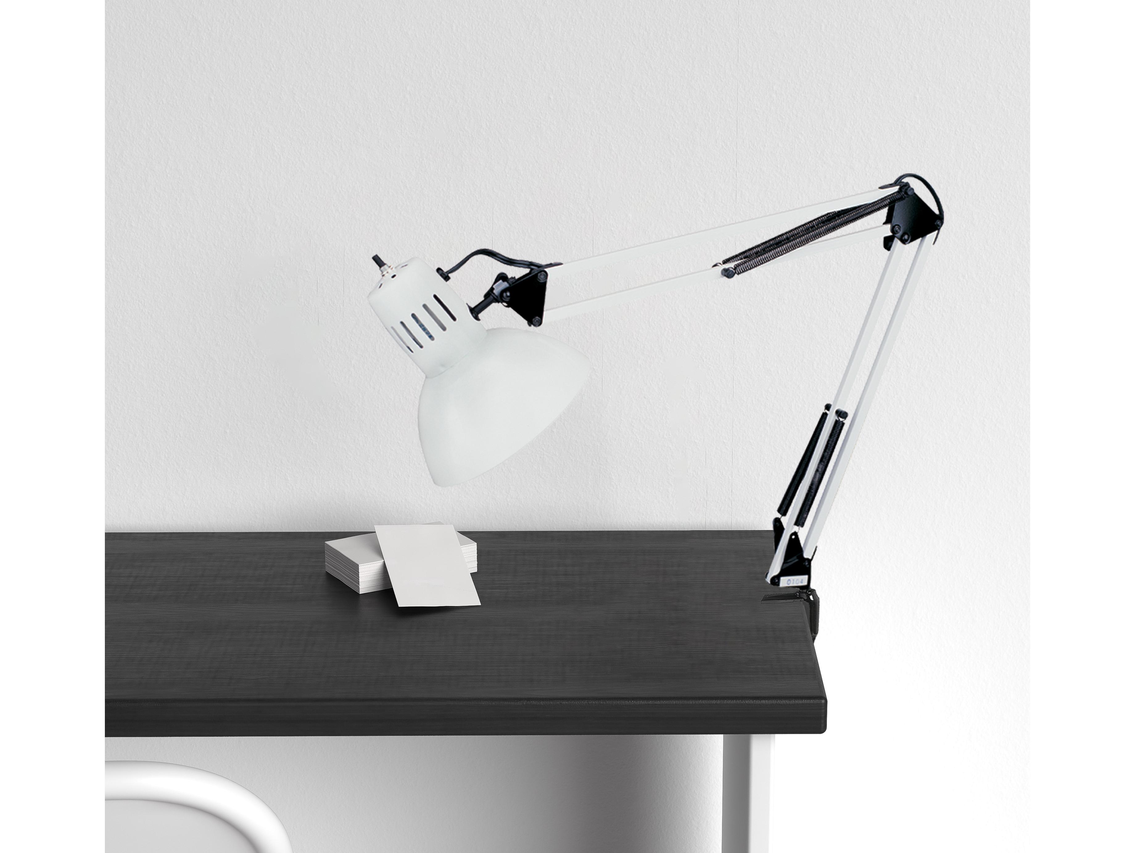 Dainolite Working Gloss White Black Desk Lamp