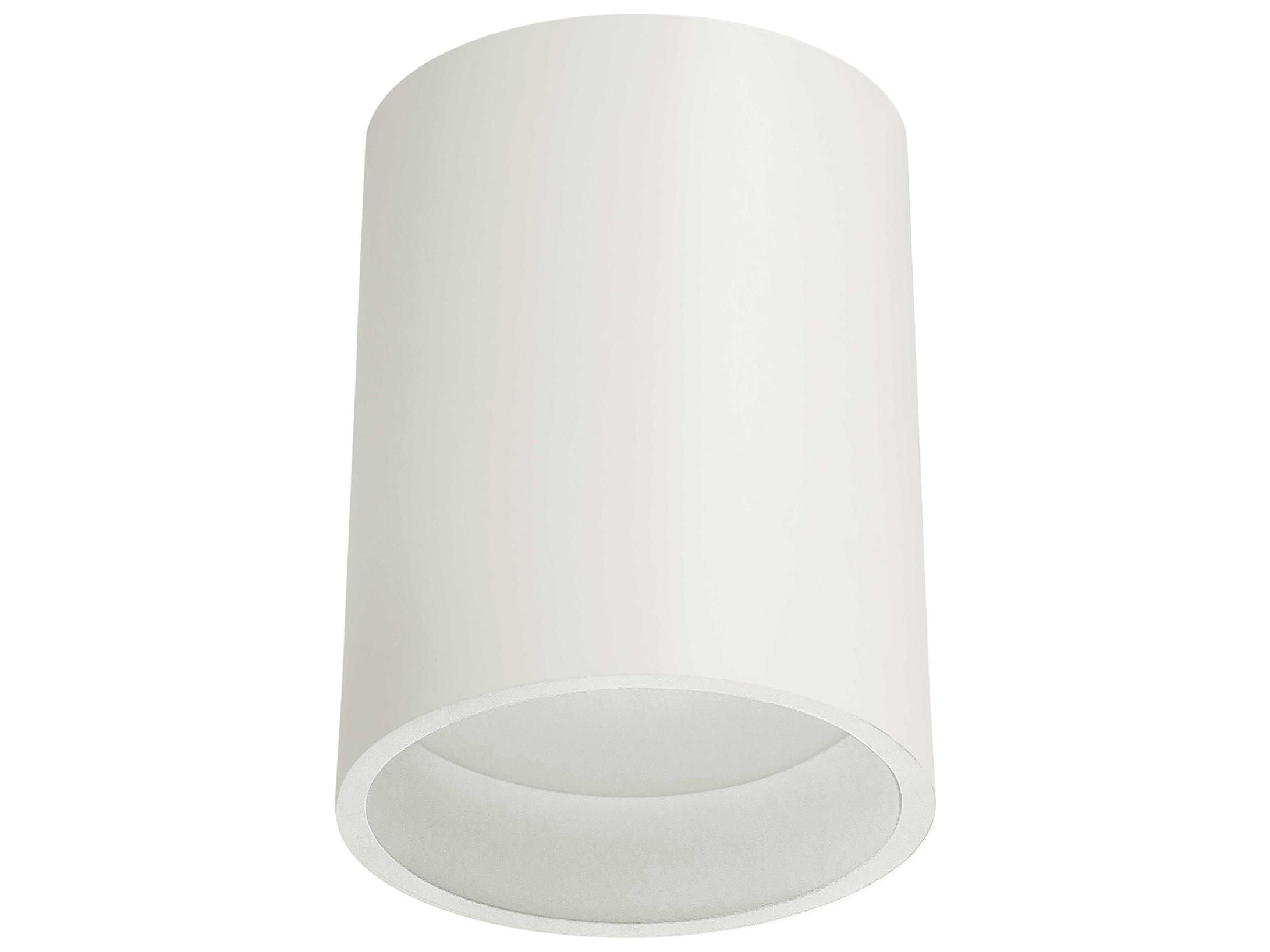 Dainolite Echo 1-Light Matte White Cylinder Flush Mount