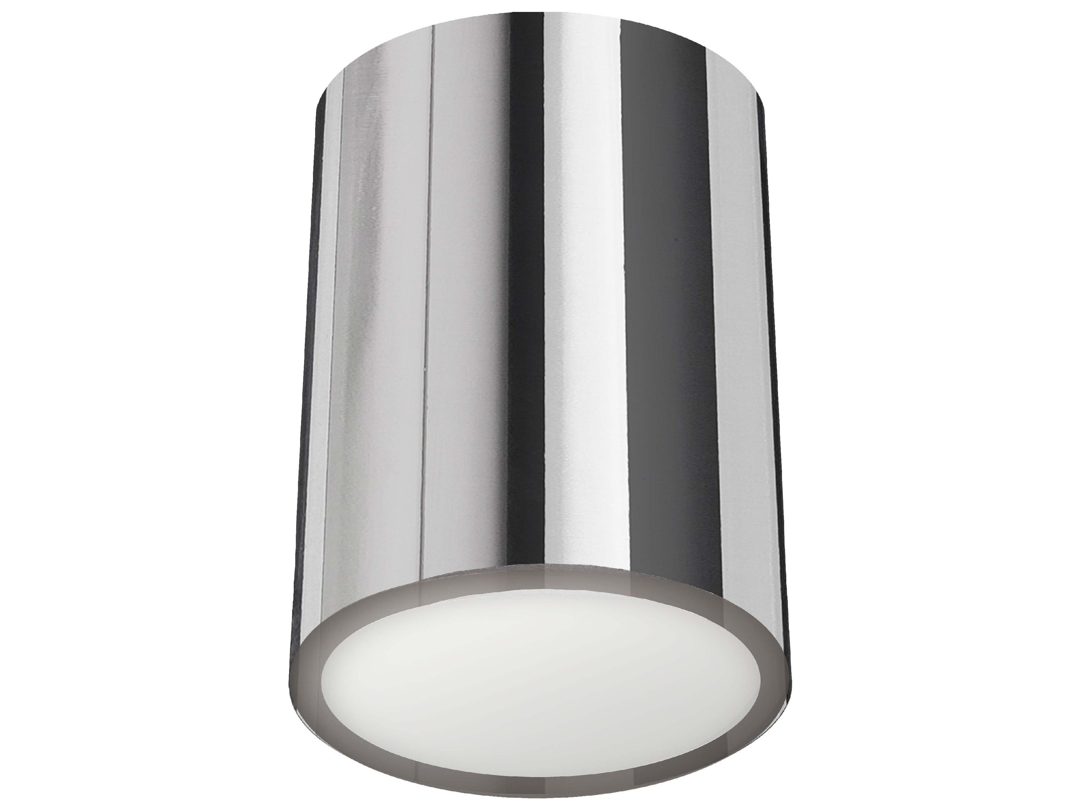 Dainolite Echo 1-Light Polished Chrome Cylinder Flush Mount