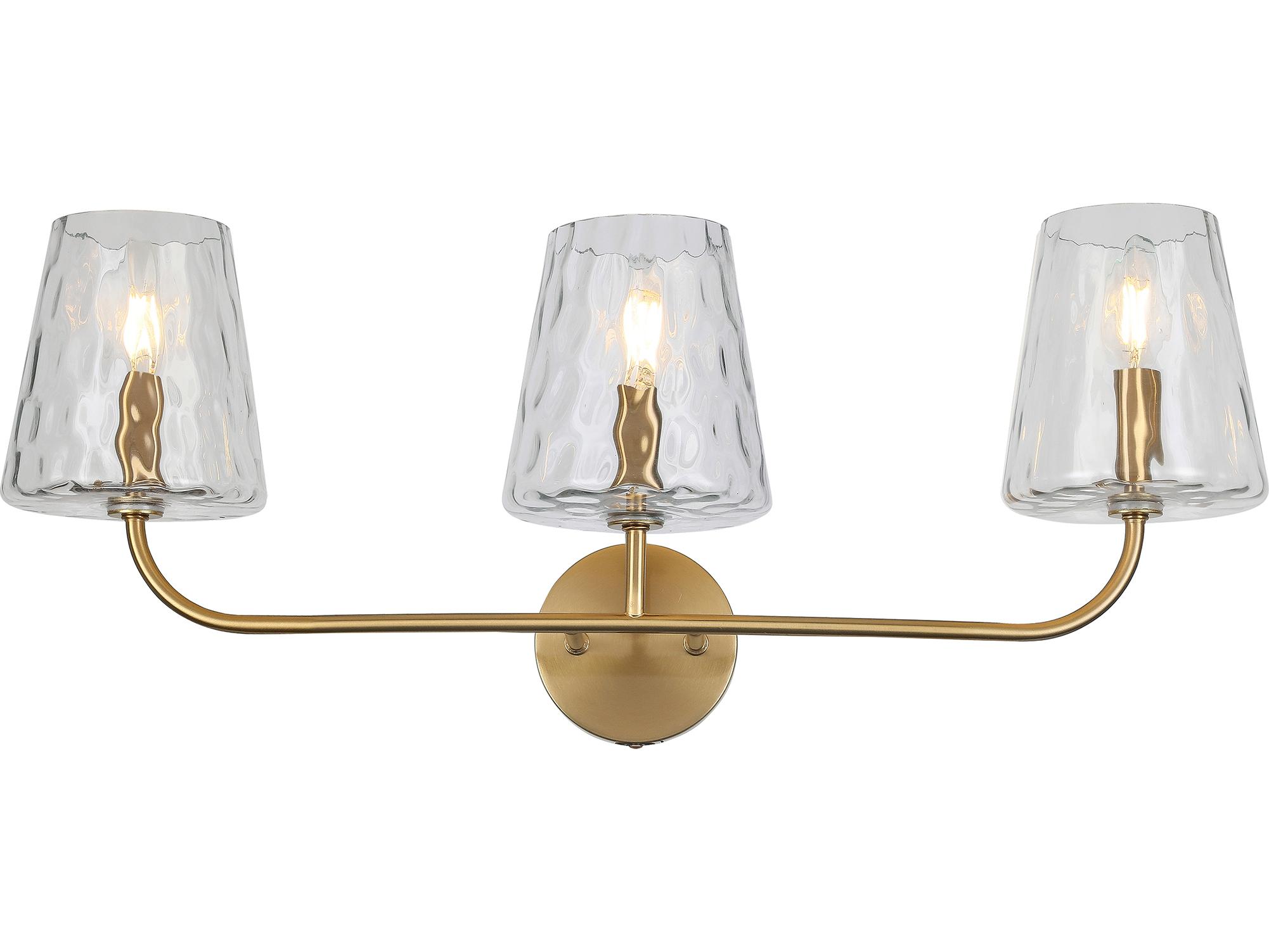 Dainolite Eleanor 3-Light Aged Brass Vanity Light
