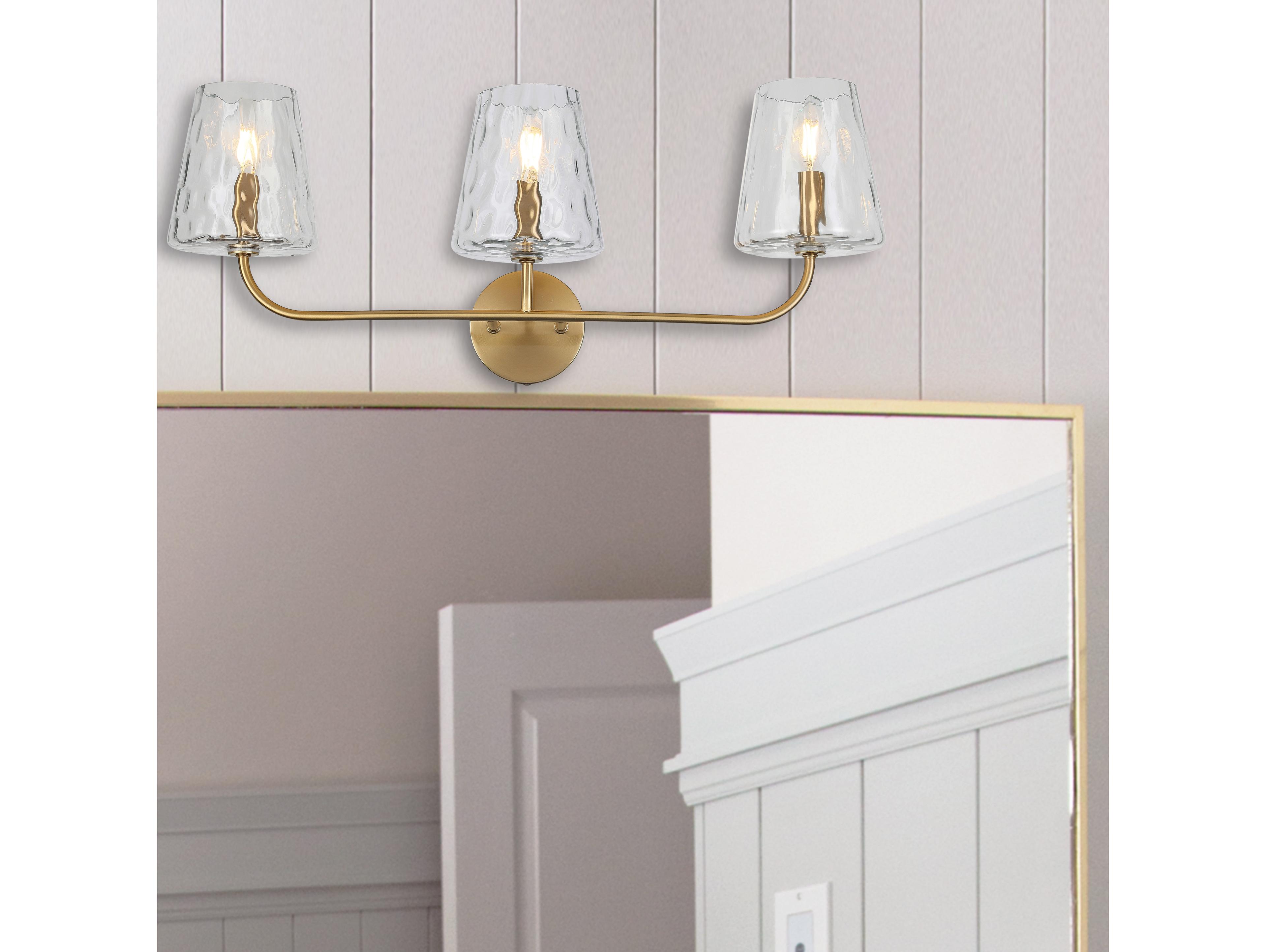 Dainolite Eleanor 3-Light Aged Brass Vanity Light