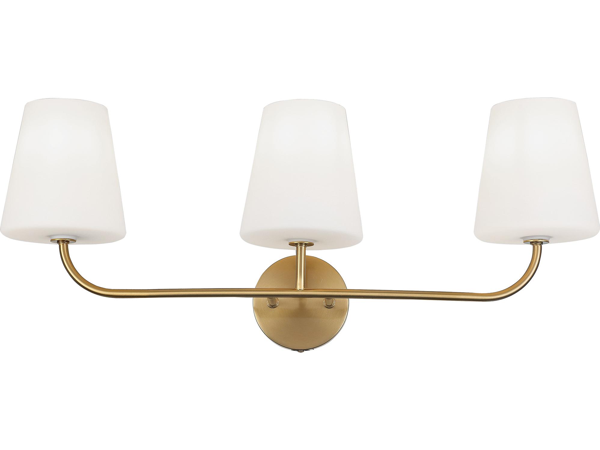 Dainolite Eleanor 3-Light Aged Brass Vanity Light