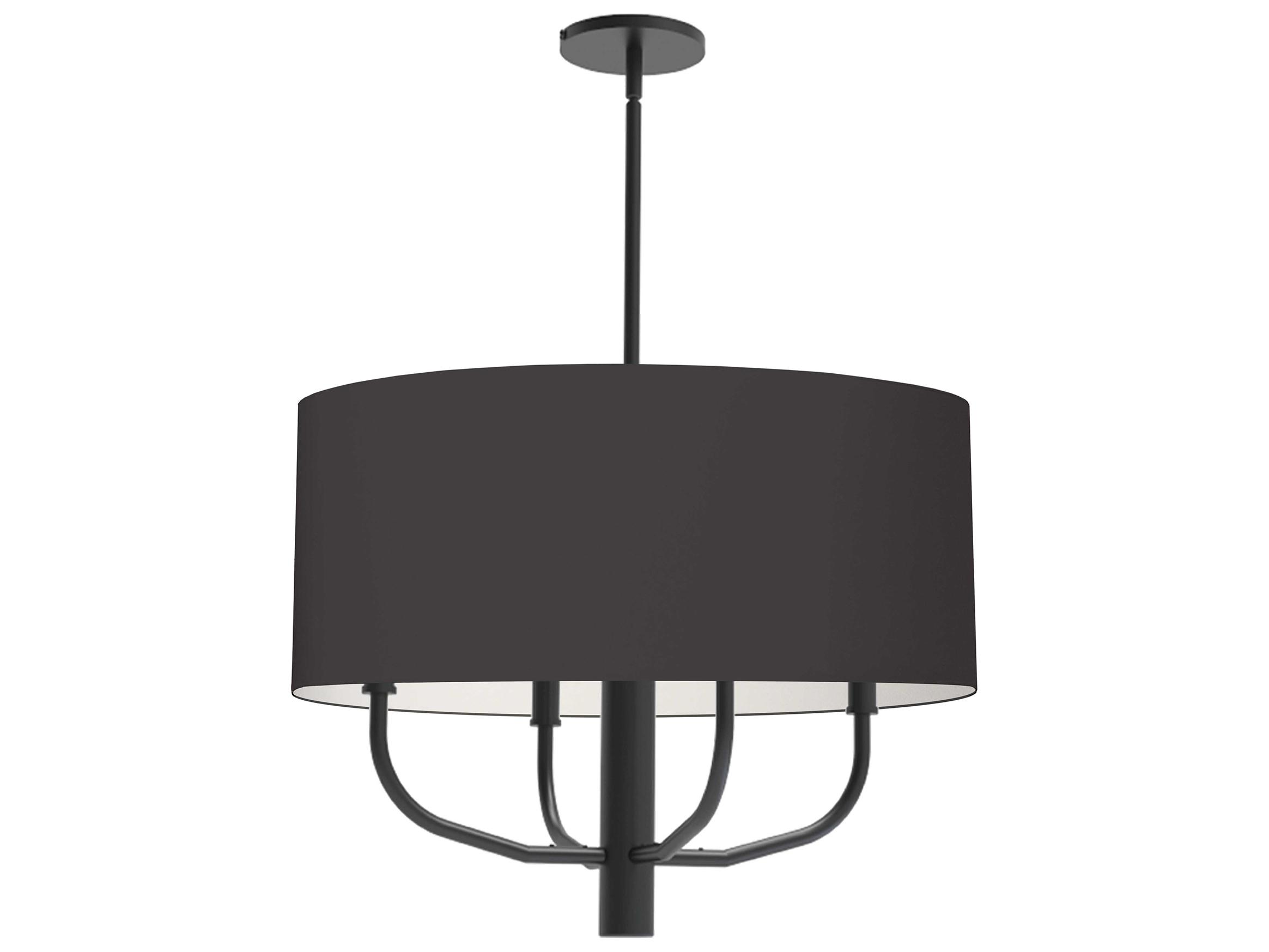 Dainolite Eleanor 4-Light Black Matte Drum Chandelier