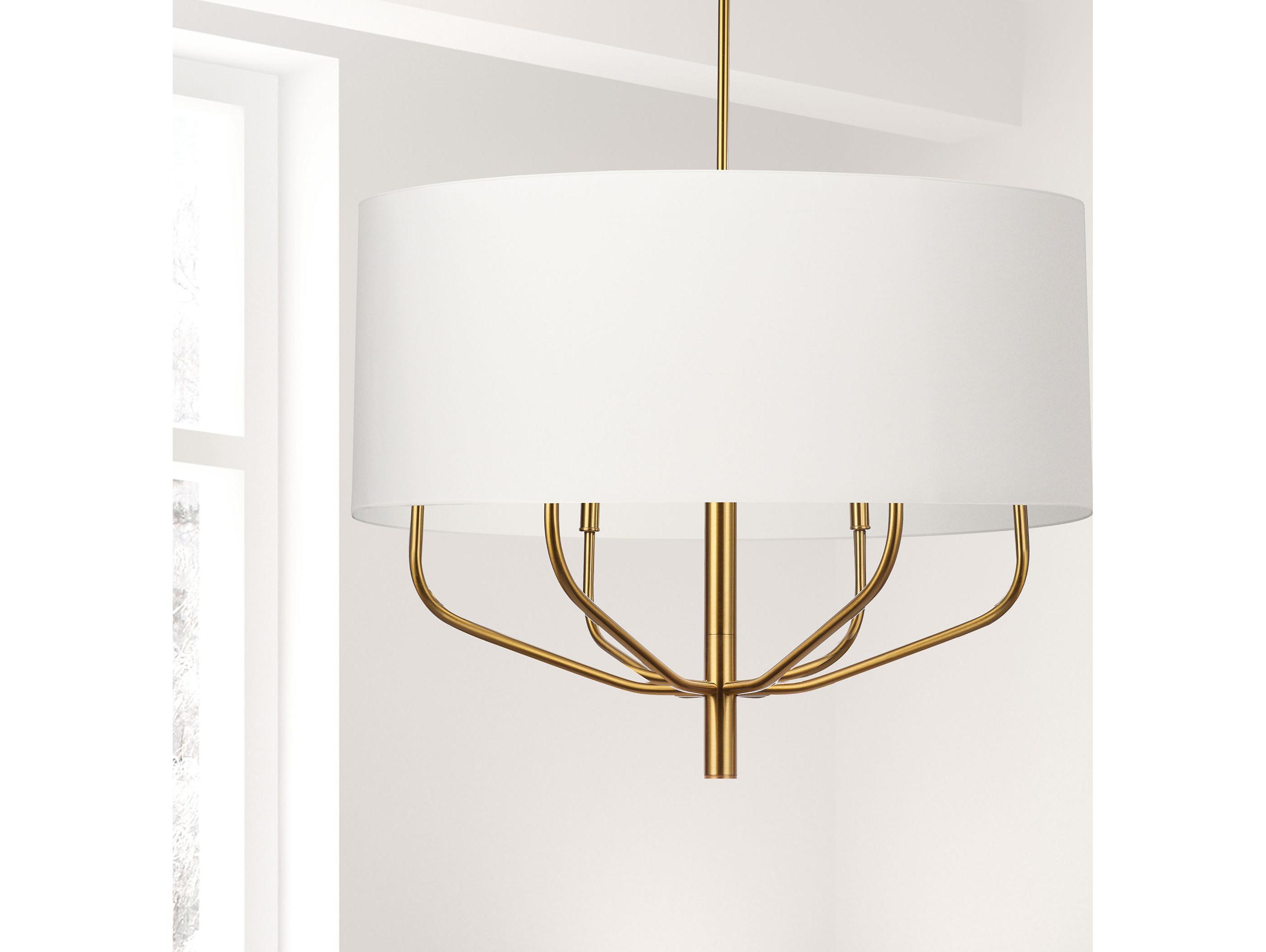 Dainolite Eleanor 6-Light Aged Brass Candelabra Chandelier