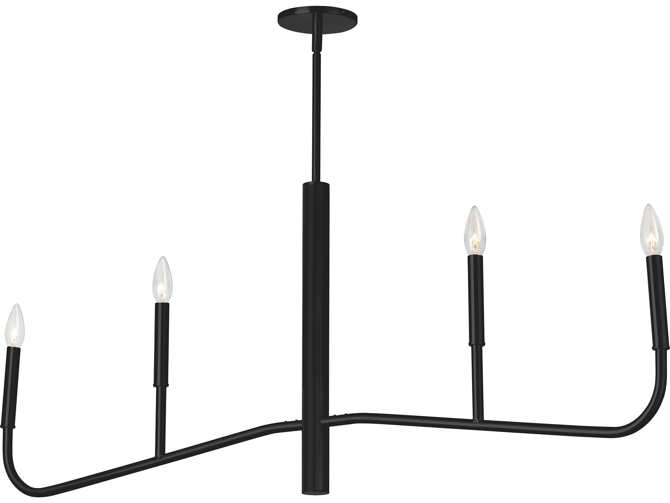 Dainolite Eleanor 4-Light Matte Black Island Pendant