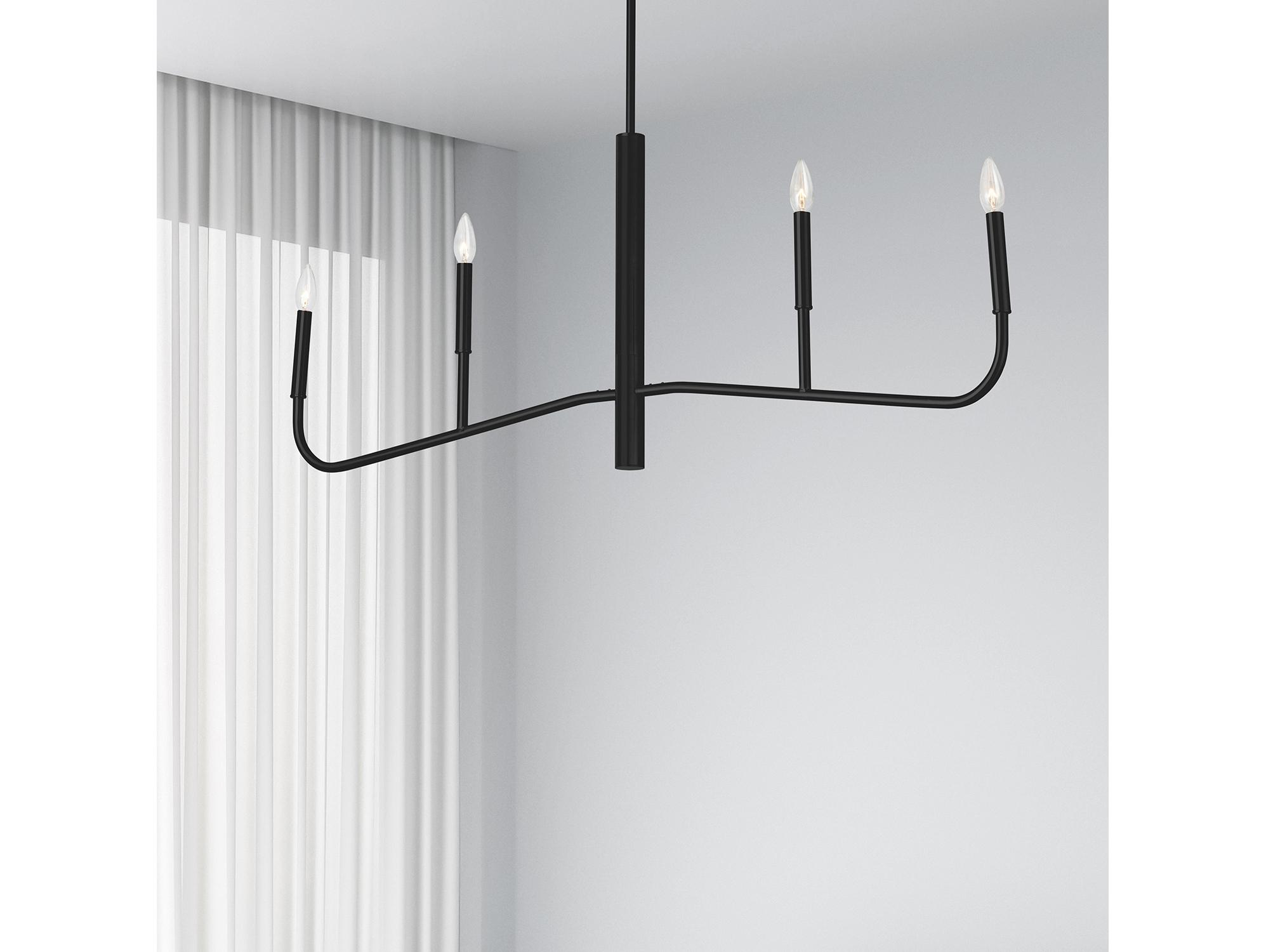 Dainolite Eleanor 4-Light Matte Black Island Pendant
