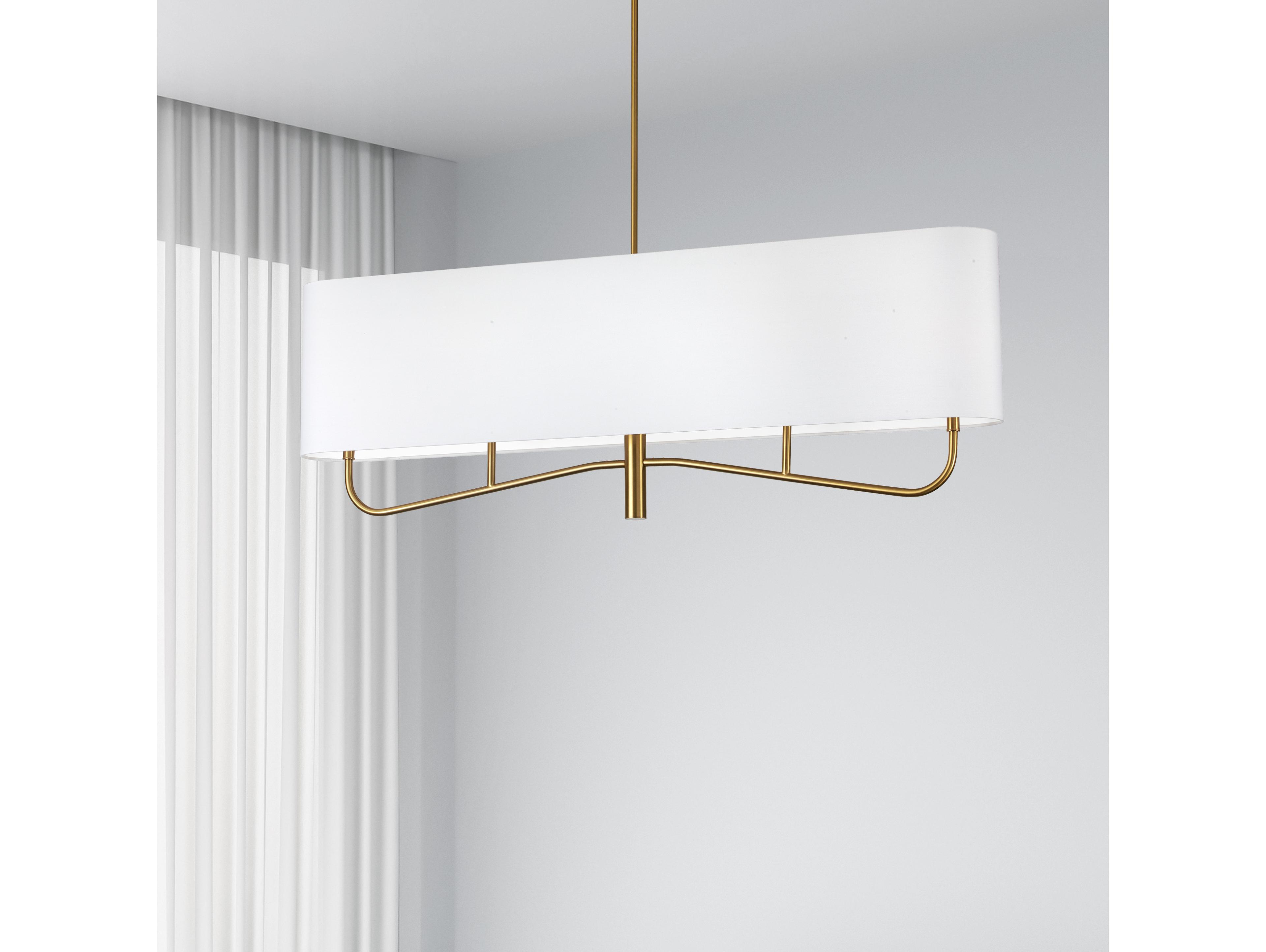 Dainolite Eleanor 4-Light Aged Brass Island Pendant