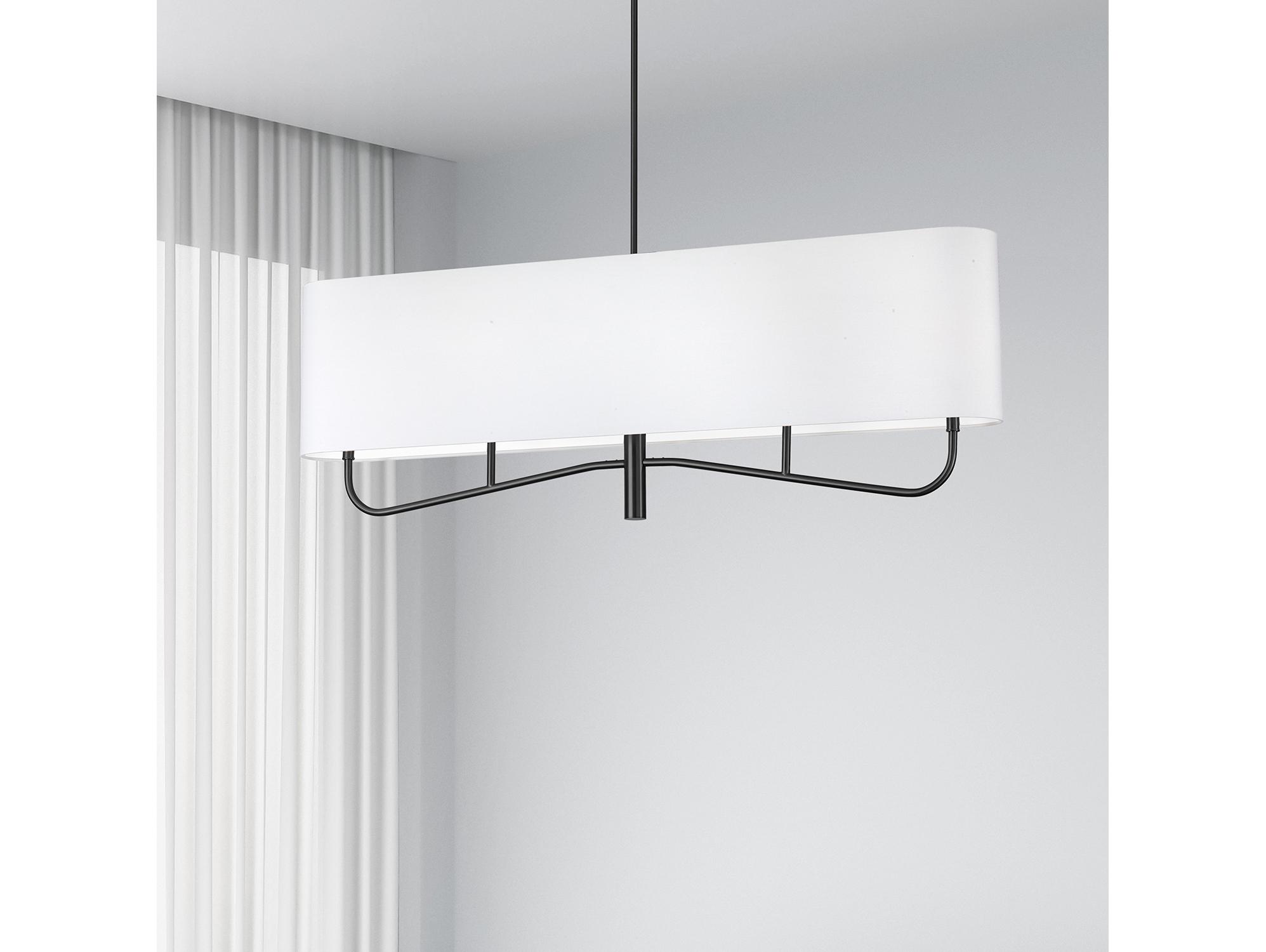Dainolite Eleanor 4-Light Matte Black Island Pendant