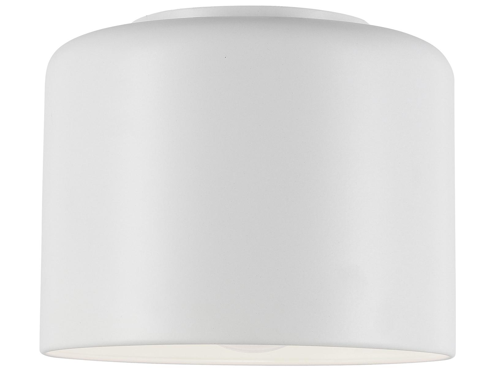Dainolite Emilia 1-Light Matte White Dome Flush Mount