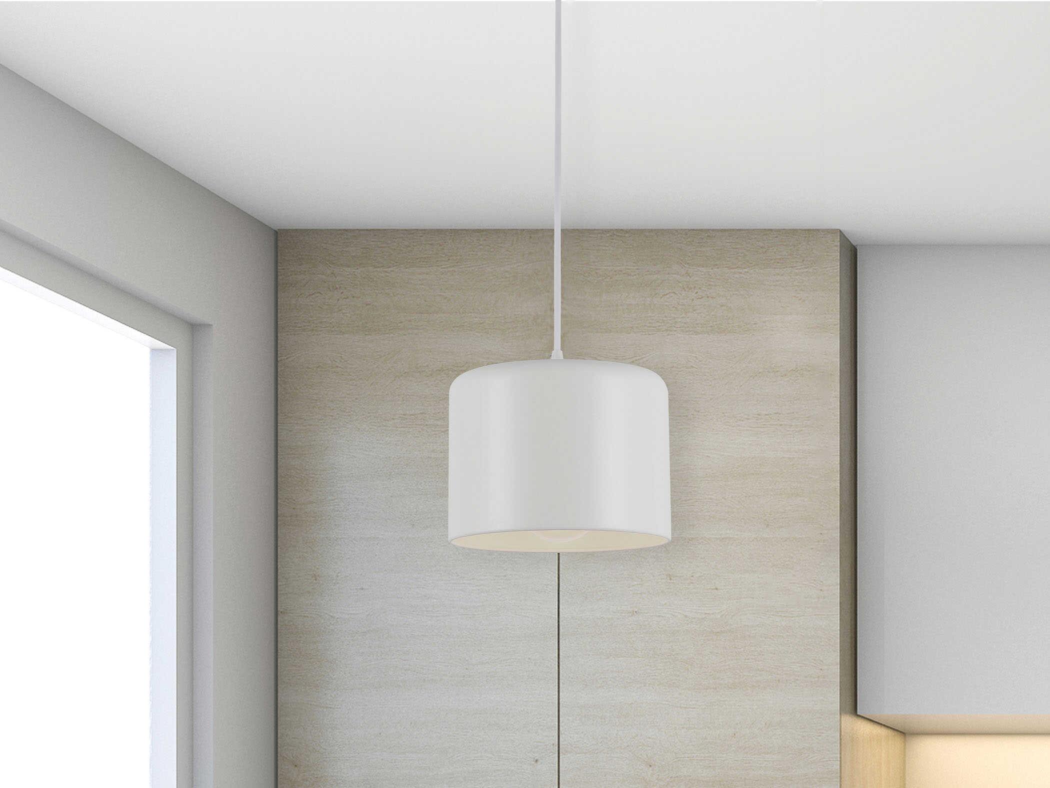 Dainolite Emilia 1-Light Matte White Dome Mini Pendant