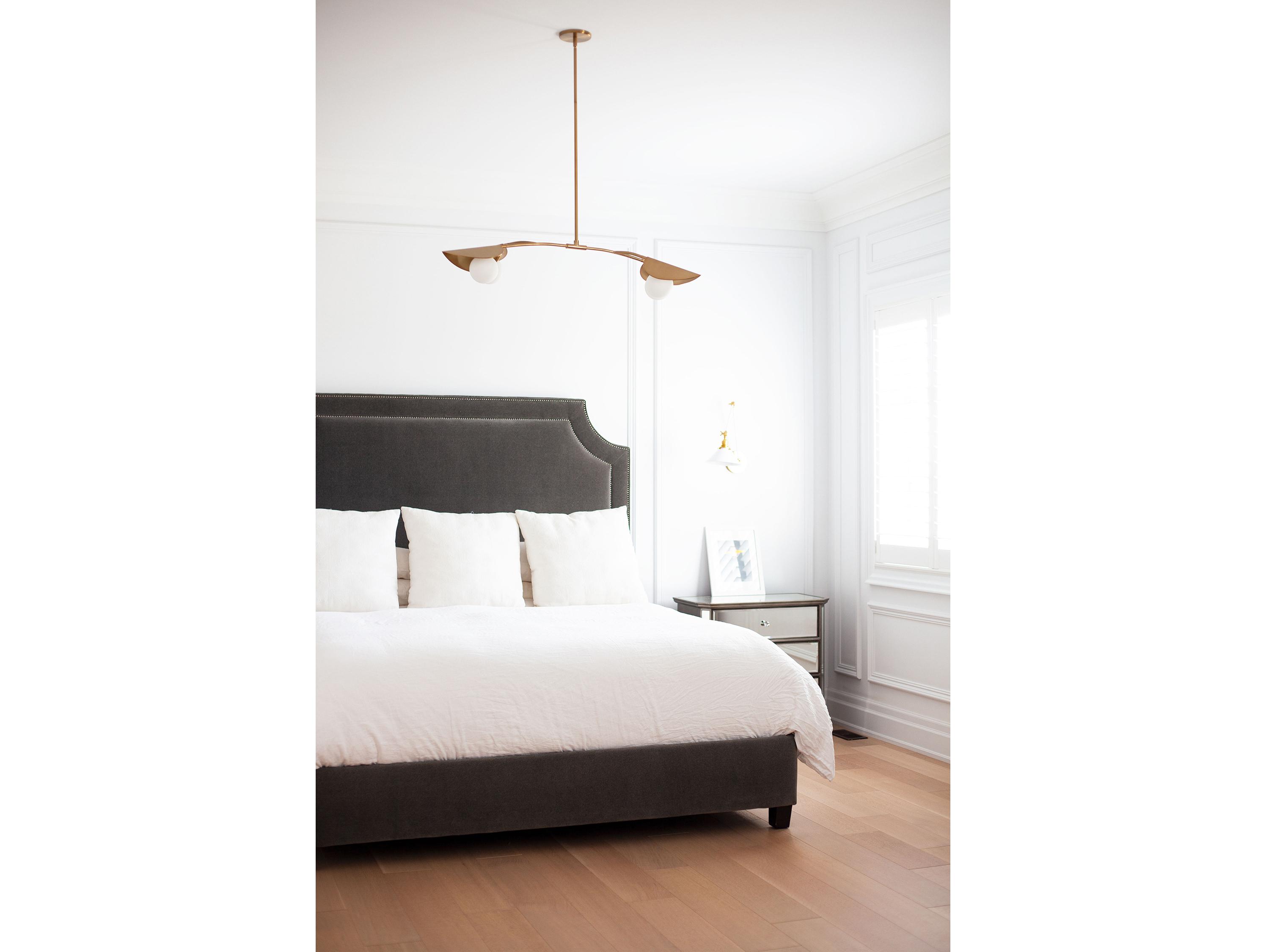 Dainolite Emma 4-Light Aged Brass Linear Island Pendant