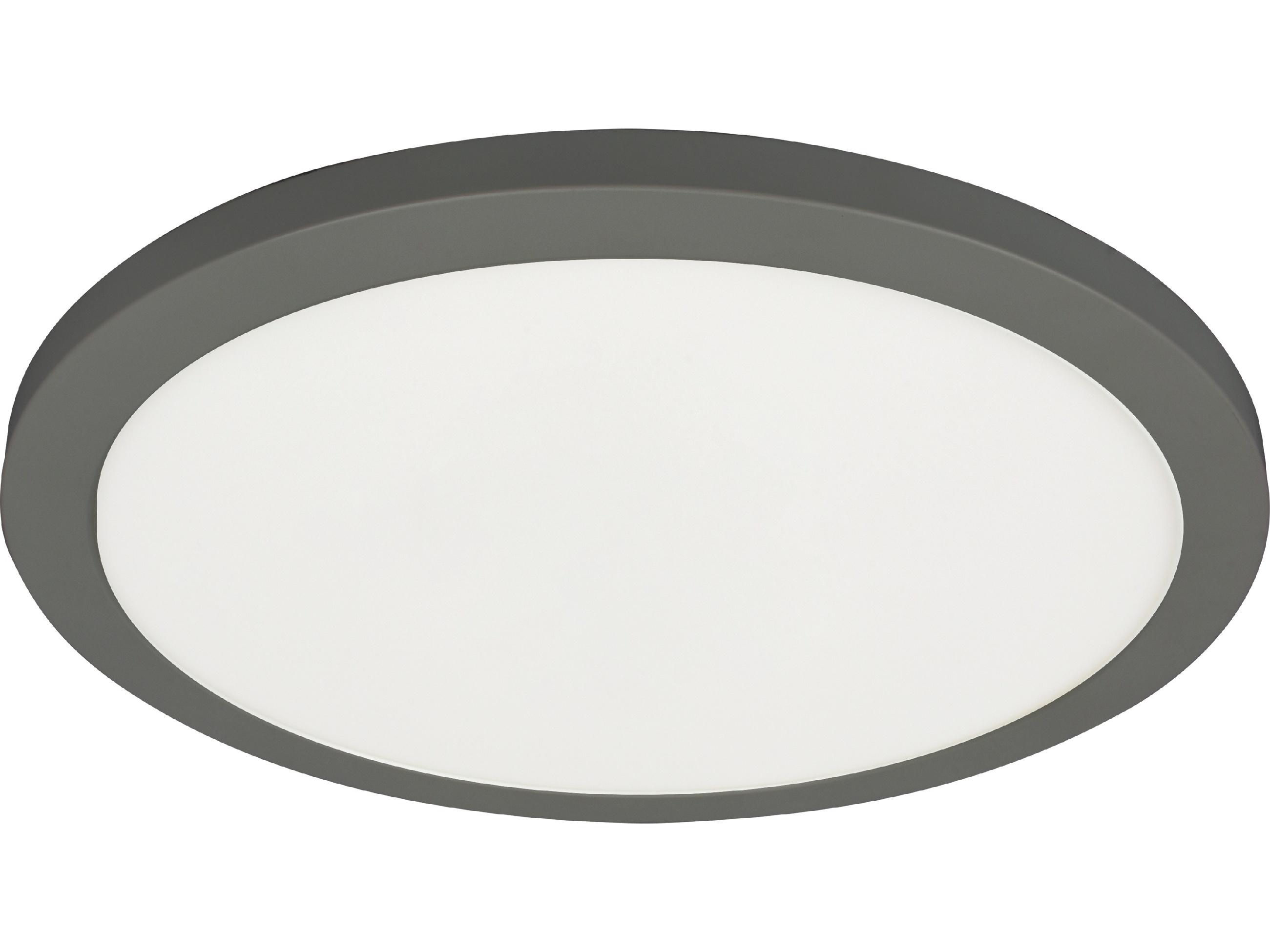 Dainolite Franchesa 1-Light Matte Black Round Flush Mount