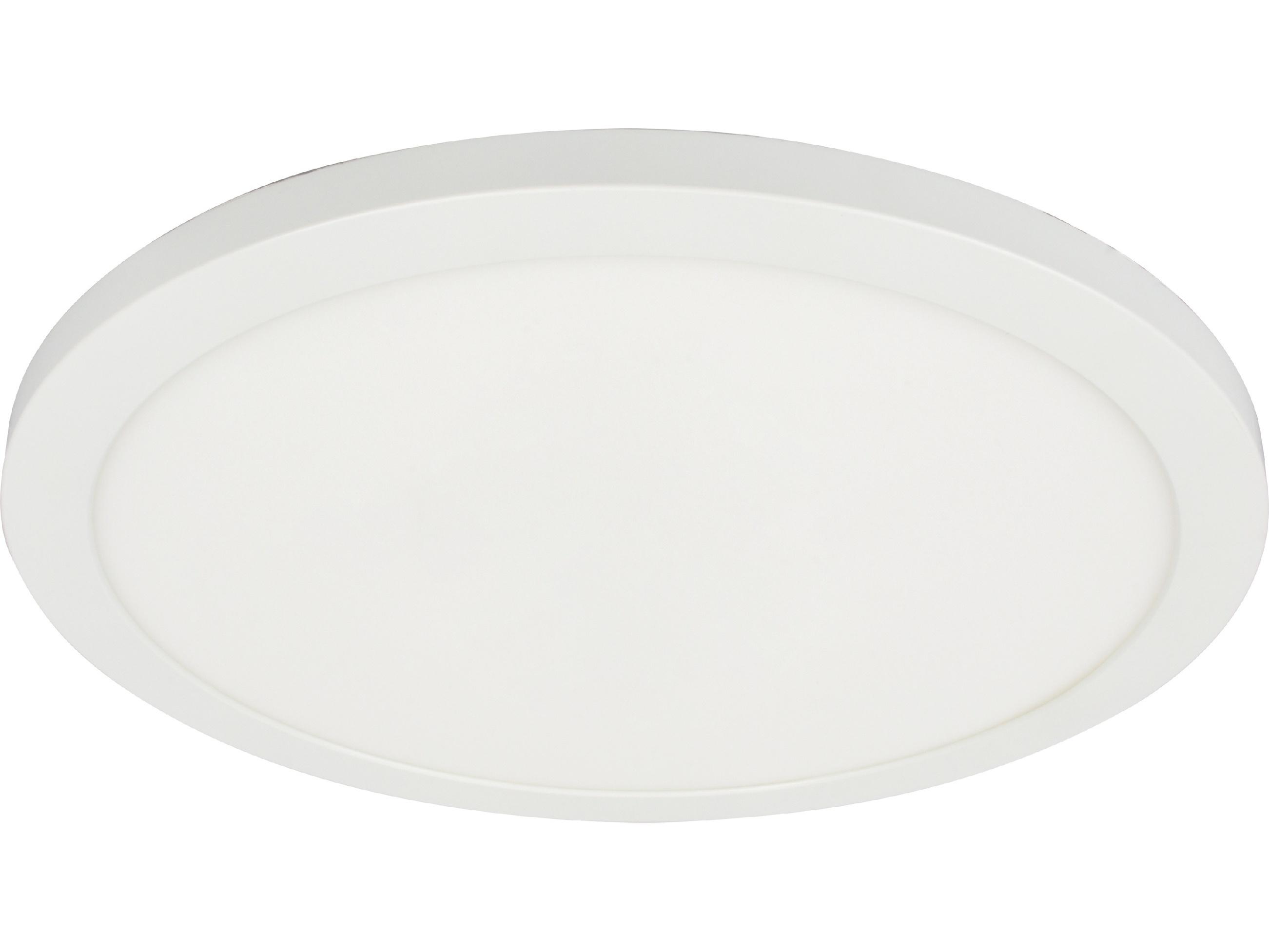 Dainolite Franchesa 1-Light Matte White Round Flush Mount