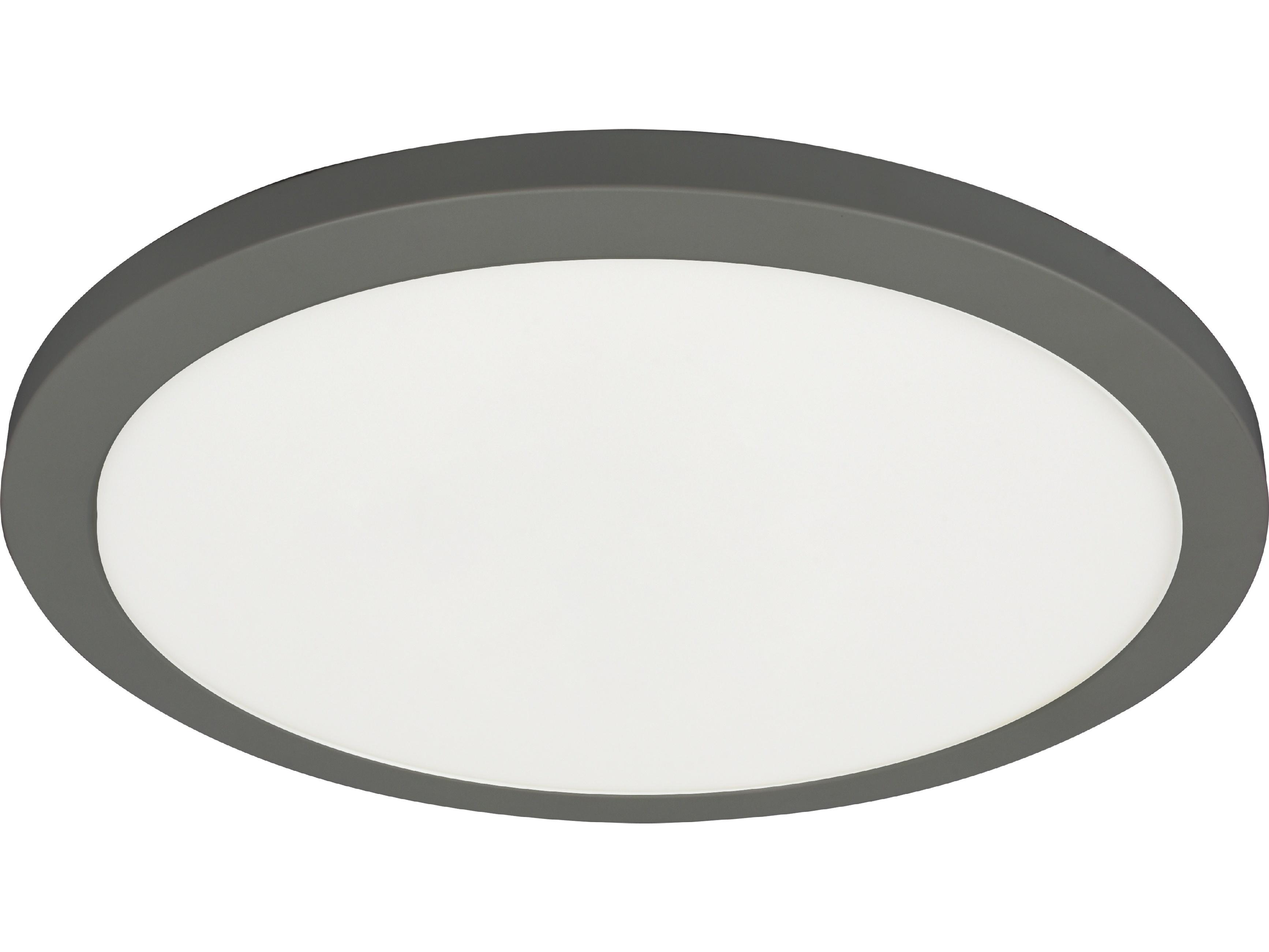 Dainolite Franchesa 1-Light Matte Black Round Flush Mount