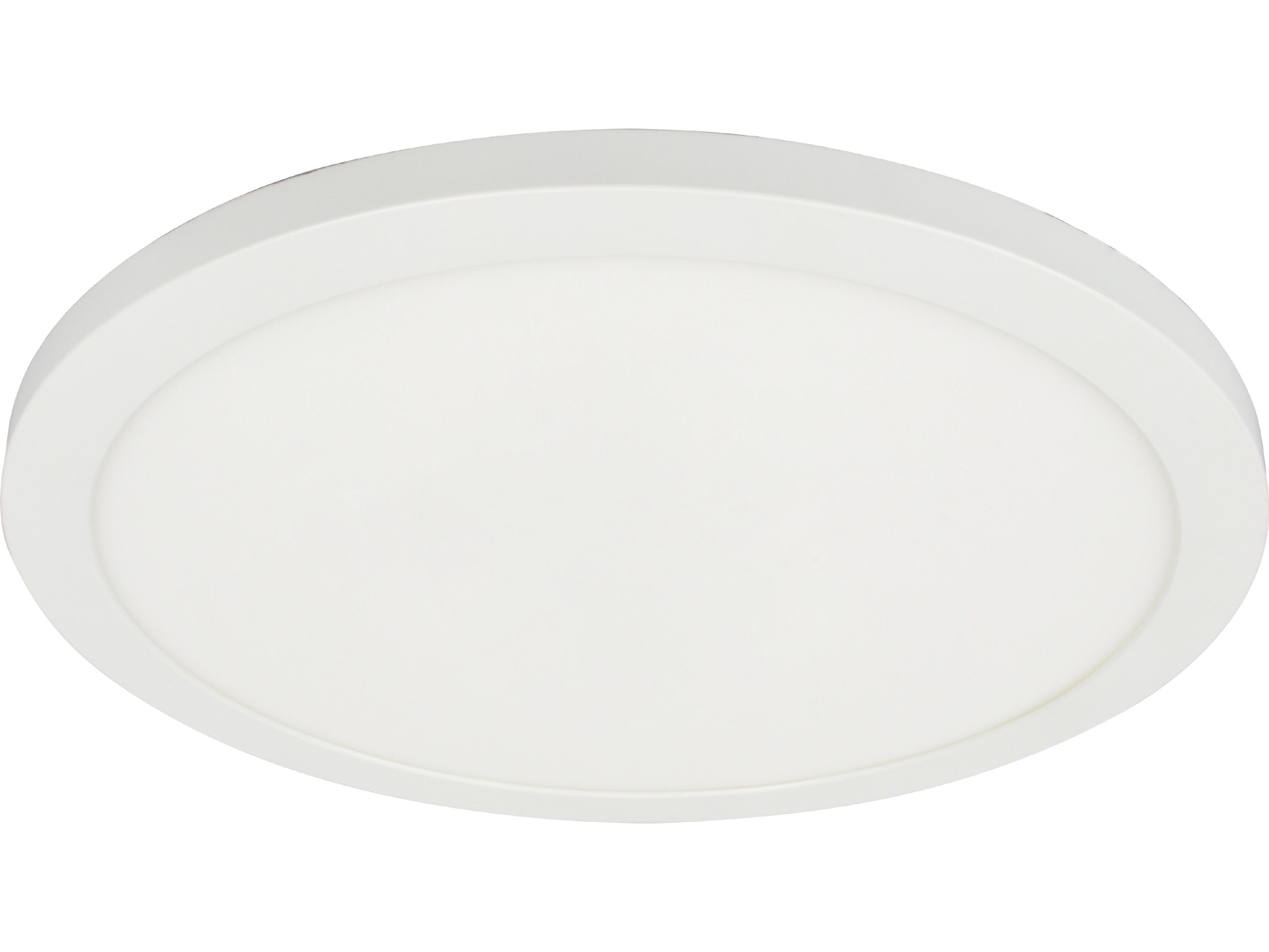 Dainolite Franchesa 1-Light Matte White Round Flush Mount