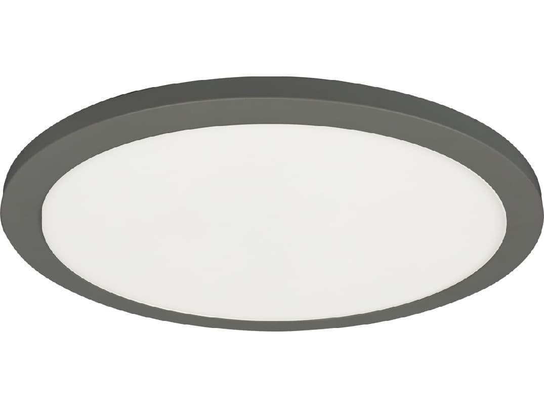 Dainolite Franchesa 1-Light Matte Black Round Flush Mount