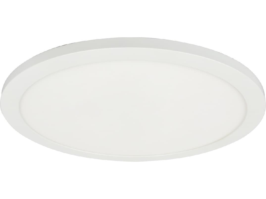 Dainolite Franchesa 1-Light Matte White Round Flush Mount