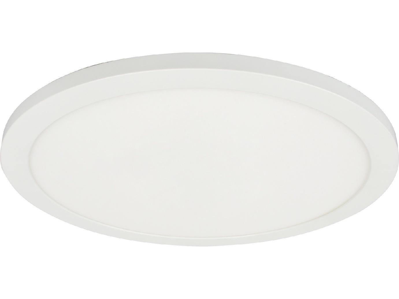 Dainolite Franchesa 1-Light Matte White Round Flush Mount