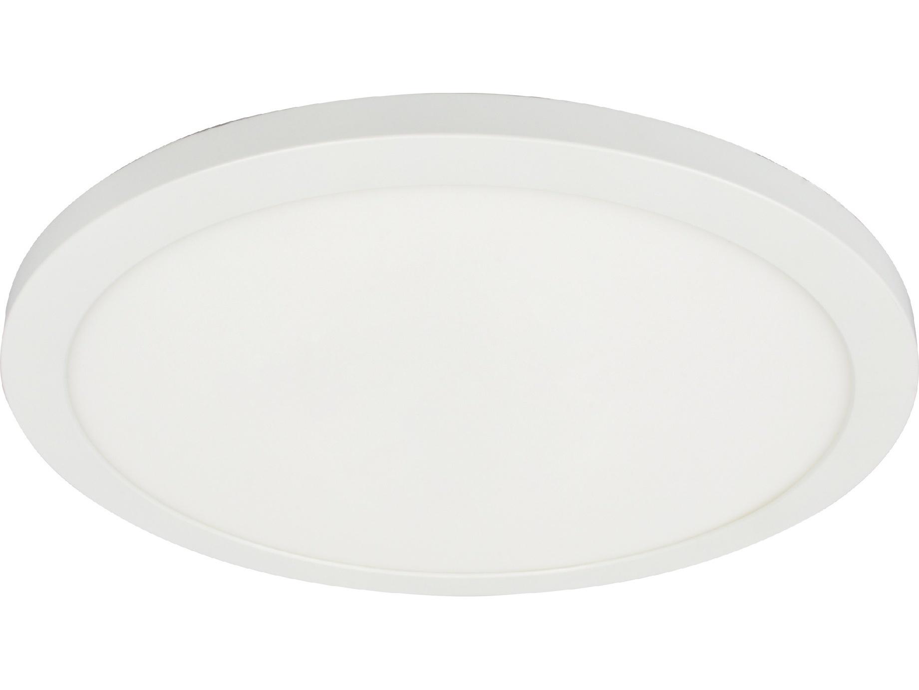 Dainolite Franchesa 1-Light Matte White Round Flush Mount
