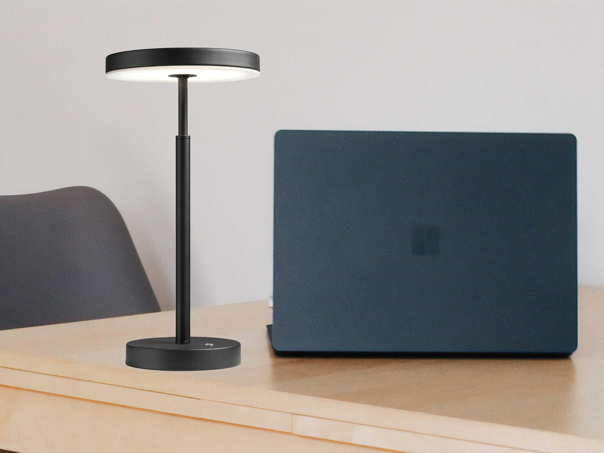 Dainolite Francine Sandy Black White Table Lamp