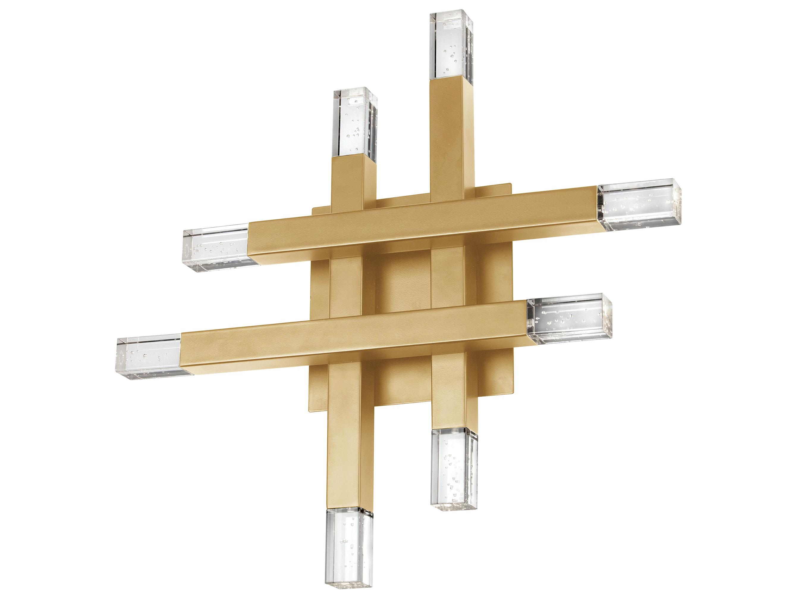 Dainolite Francesca 8-Light Aged Brass Wall Sconce