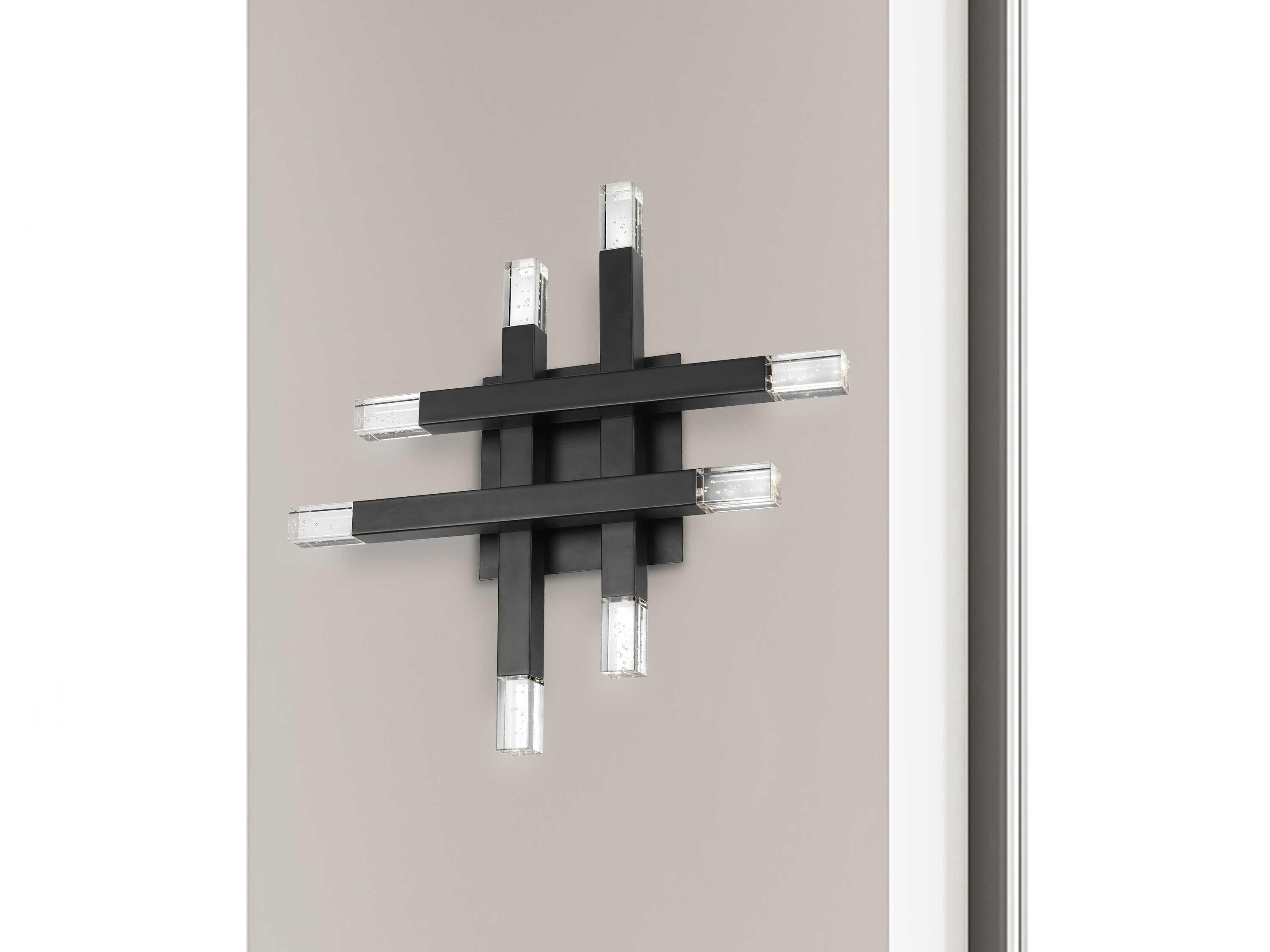 Dainolite Francesca 8-Light Matte Black Wall Sconce