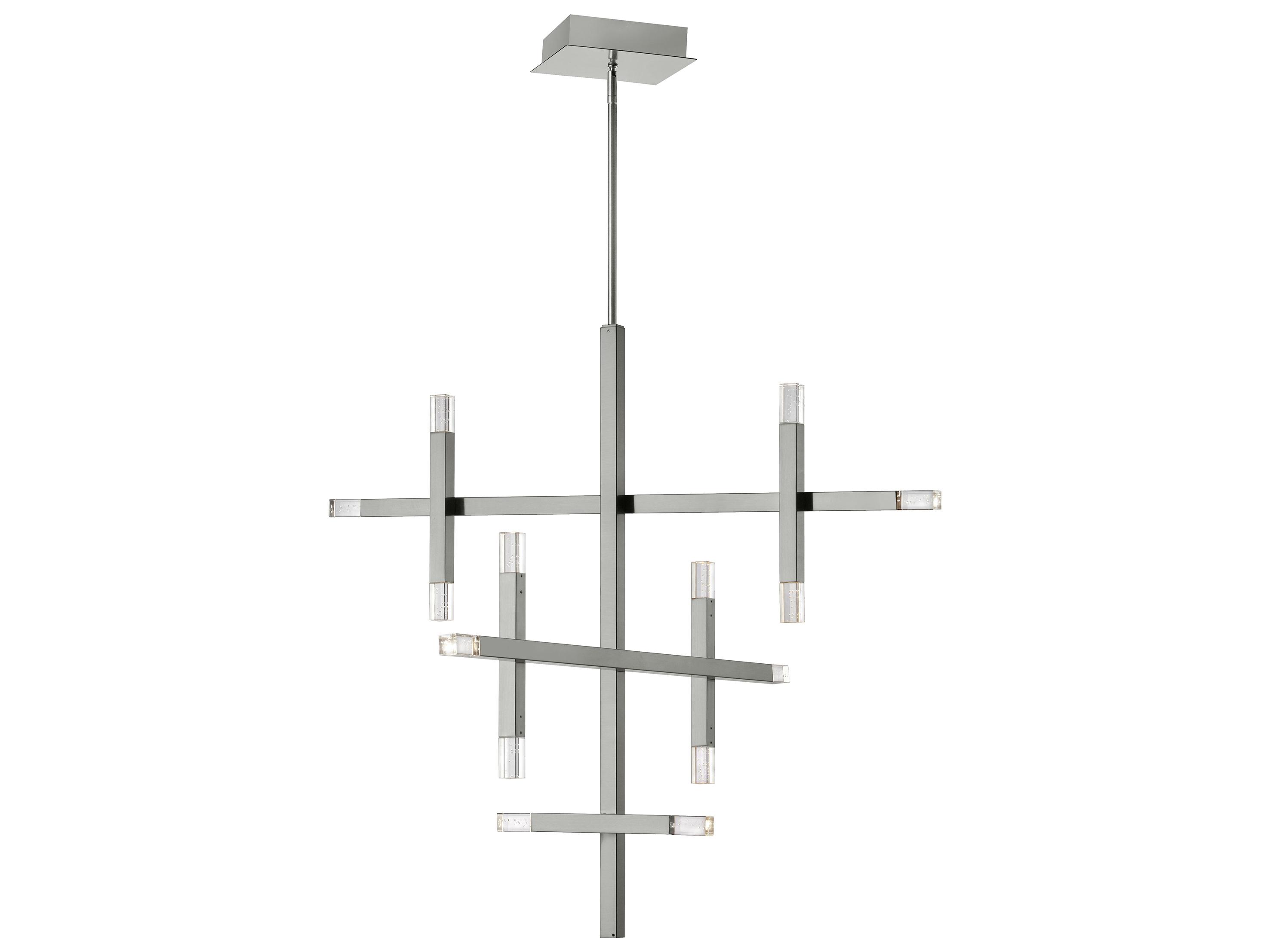 Dainolite Francesca 14-Light Polished Chrome Geometric Linear Chandelier