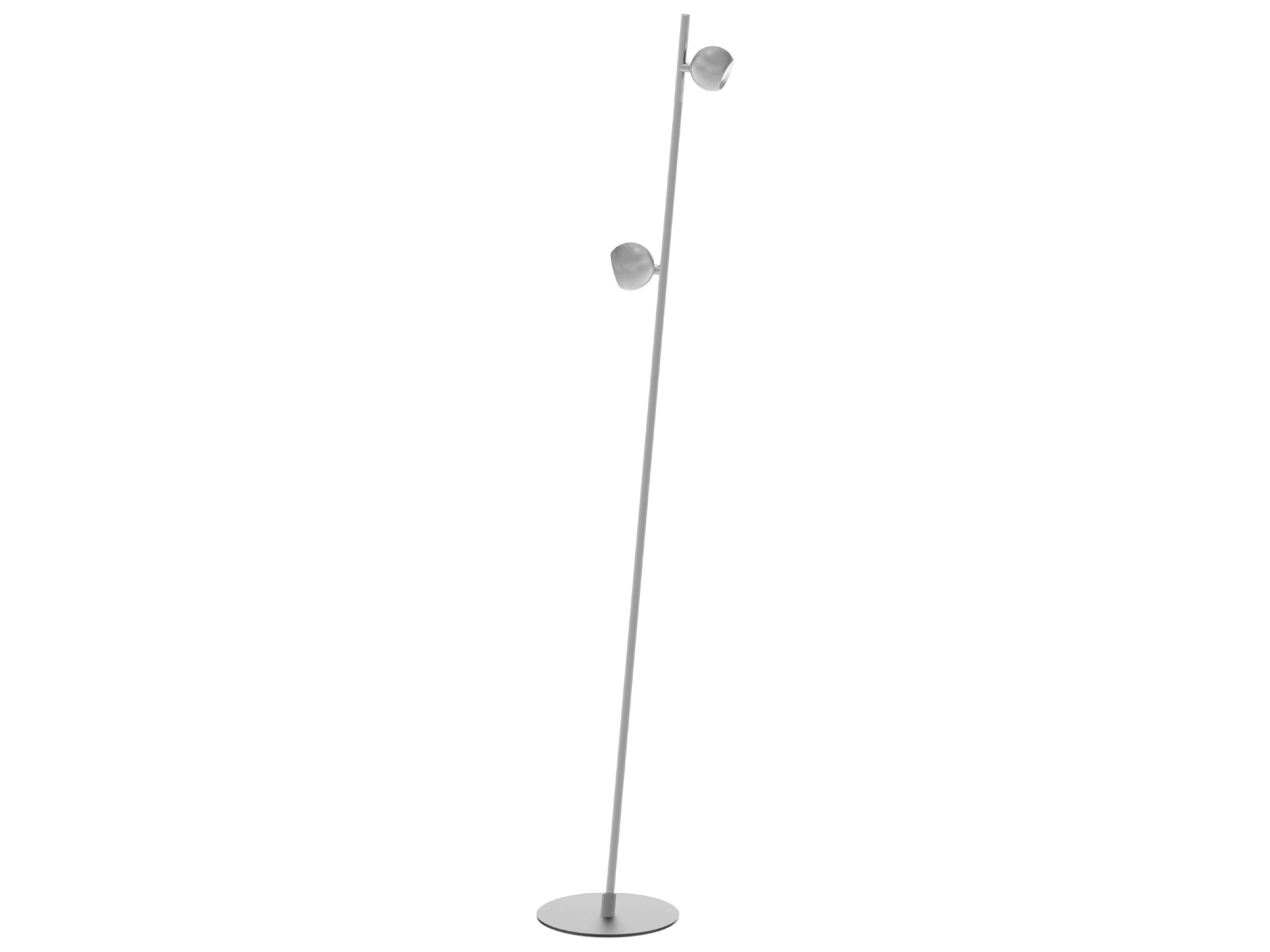 Dainolite Fernanda Satin Nickel Floor Lamp