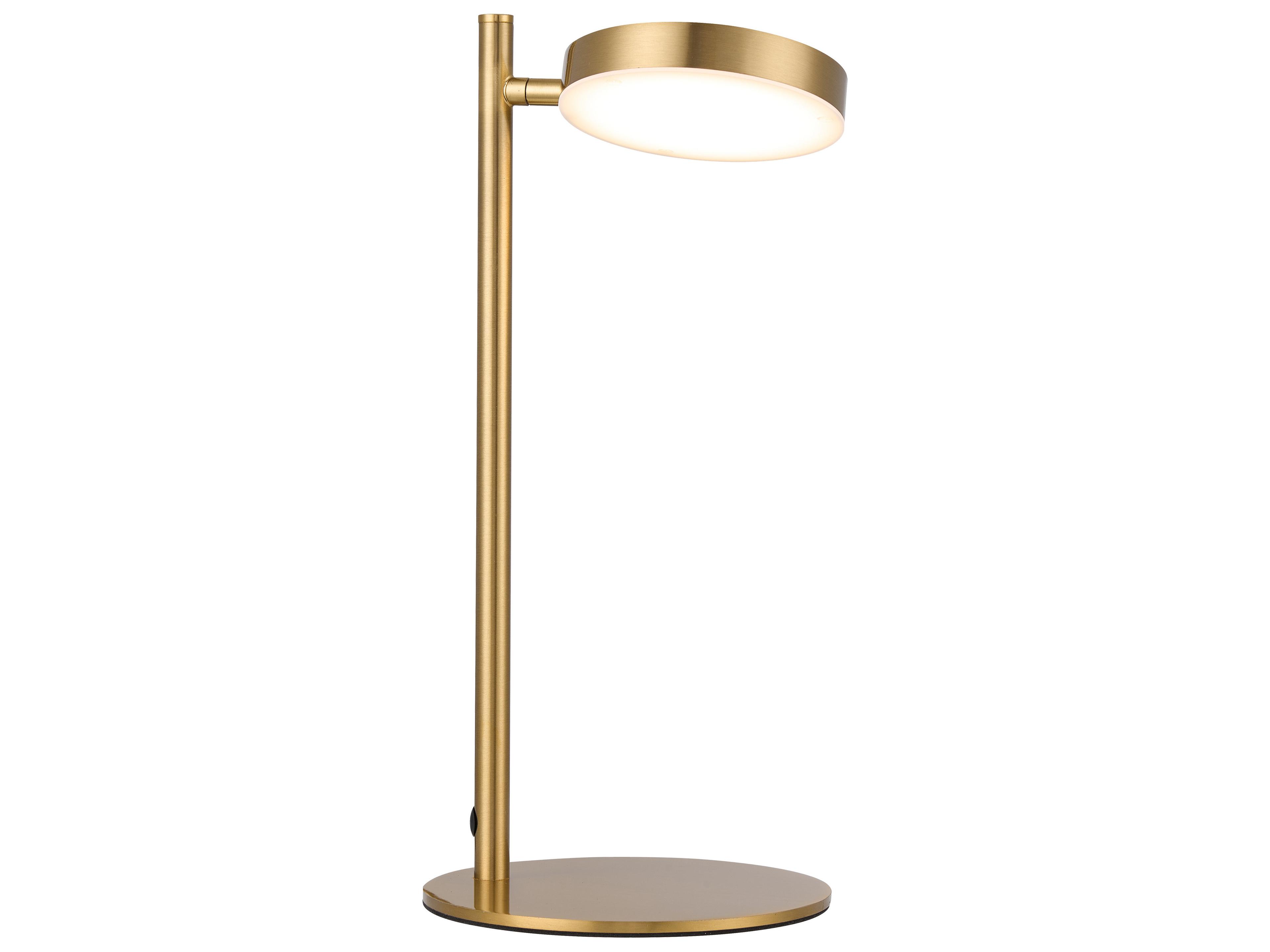 Dainolite Fia Aged Brass White Acrylic Table Lamp