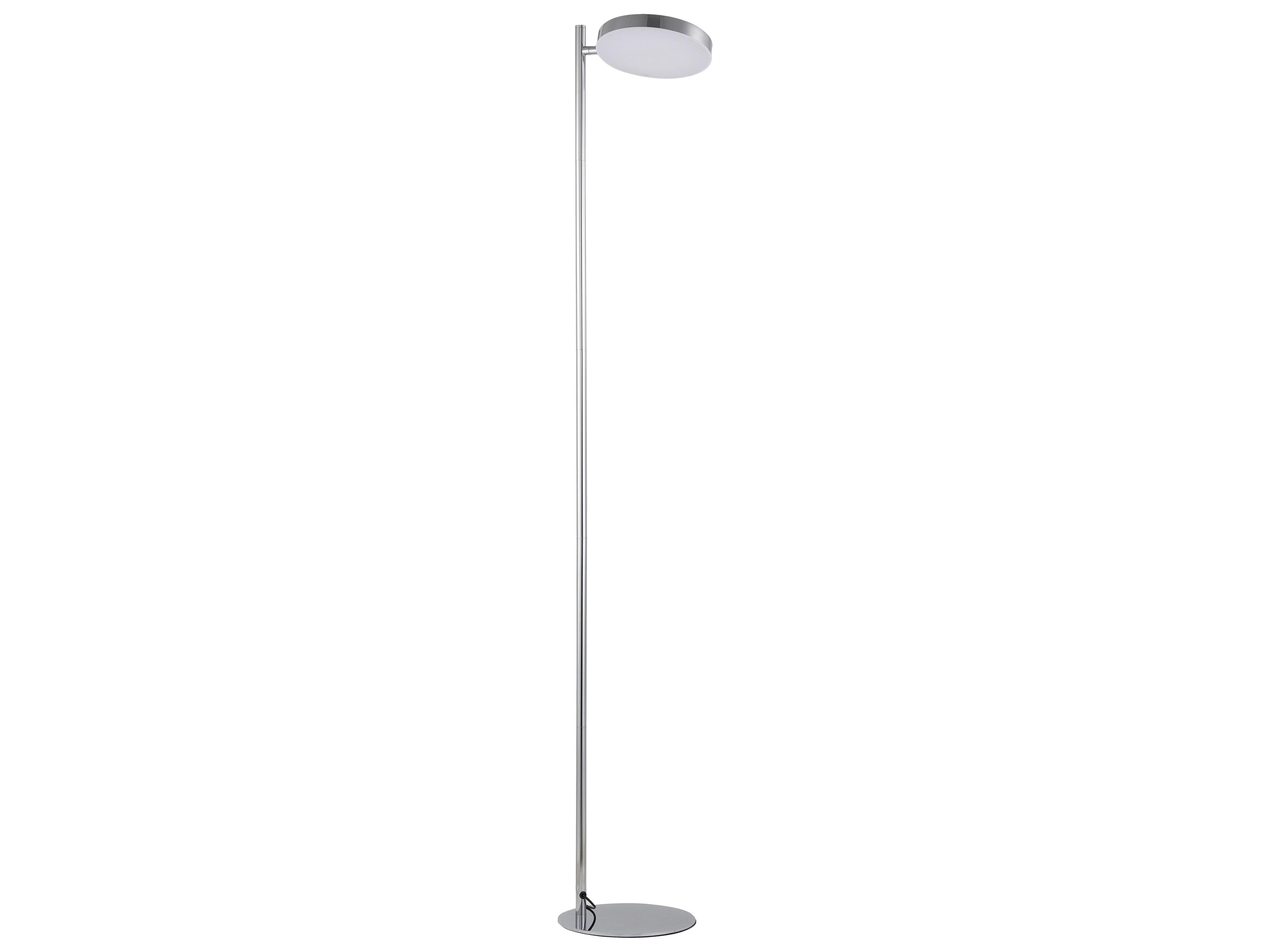 Dainolite Fia Satin Chrome White Acrylic Floor Lamp