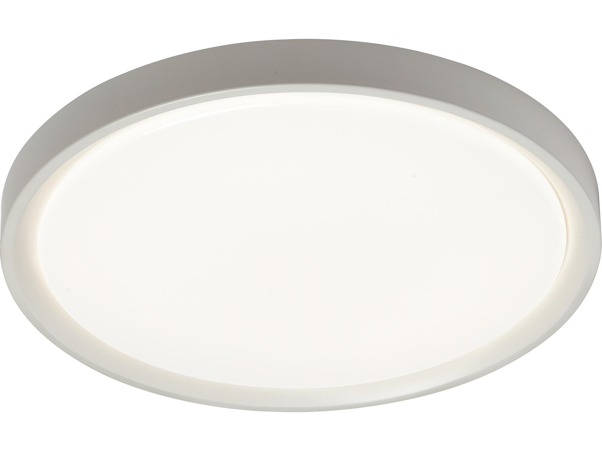 Dainolite Frida 1-Light White Matte Round Flush Mount