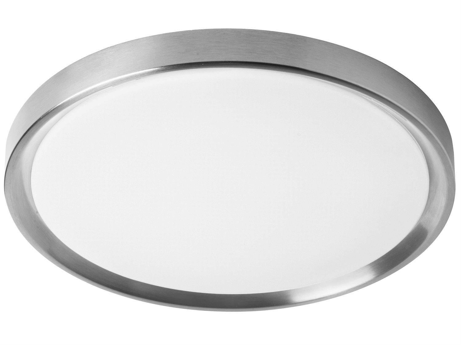 Dainolite Frida 1-Light Satin Chrome Round Flush Mount