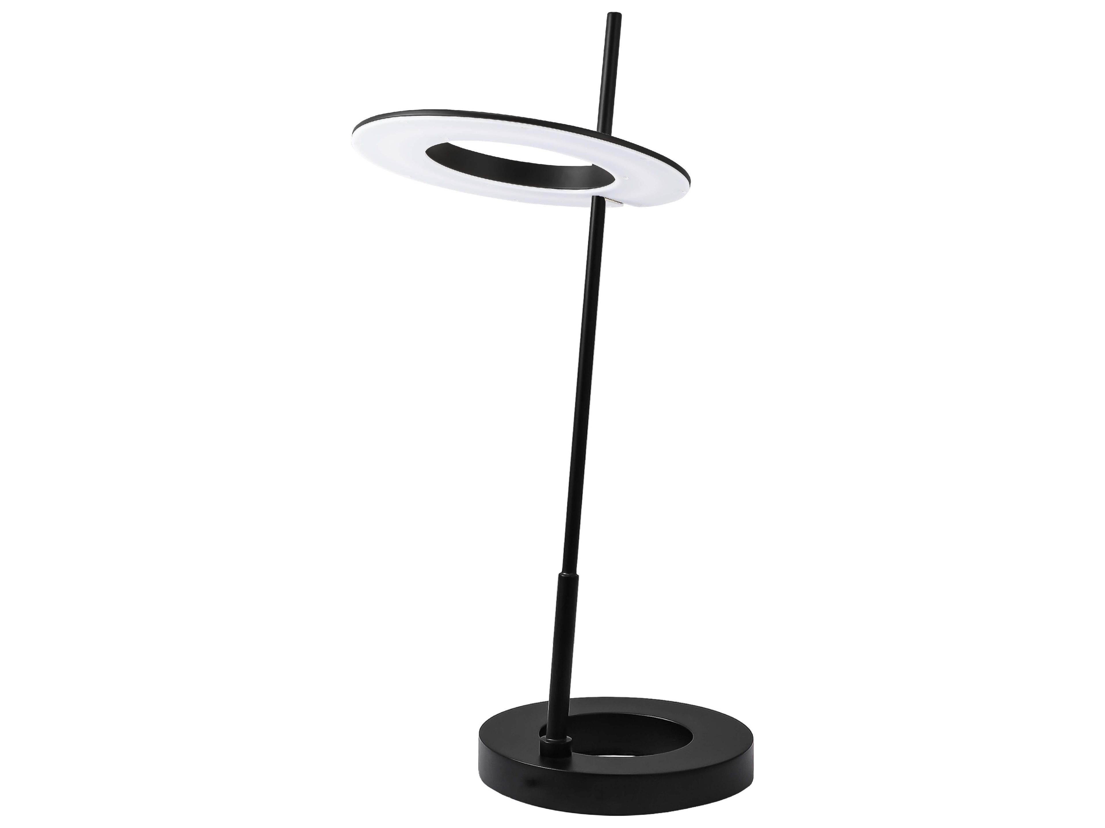 Dainolite Finley Matte Black White Acrylic Table Lamp
