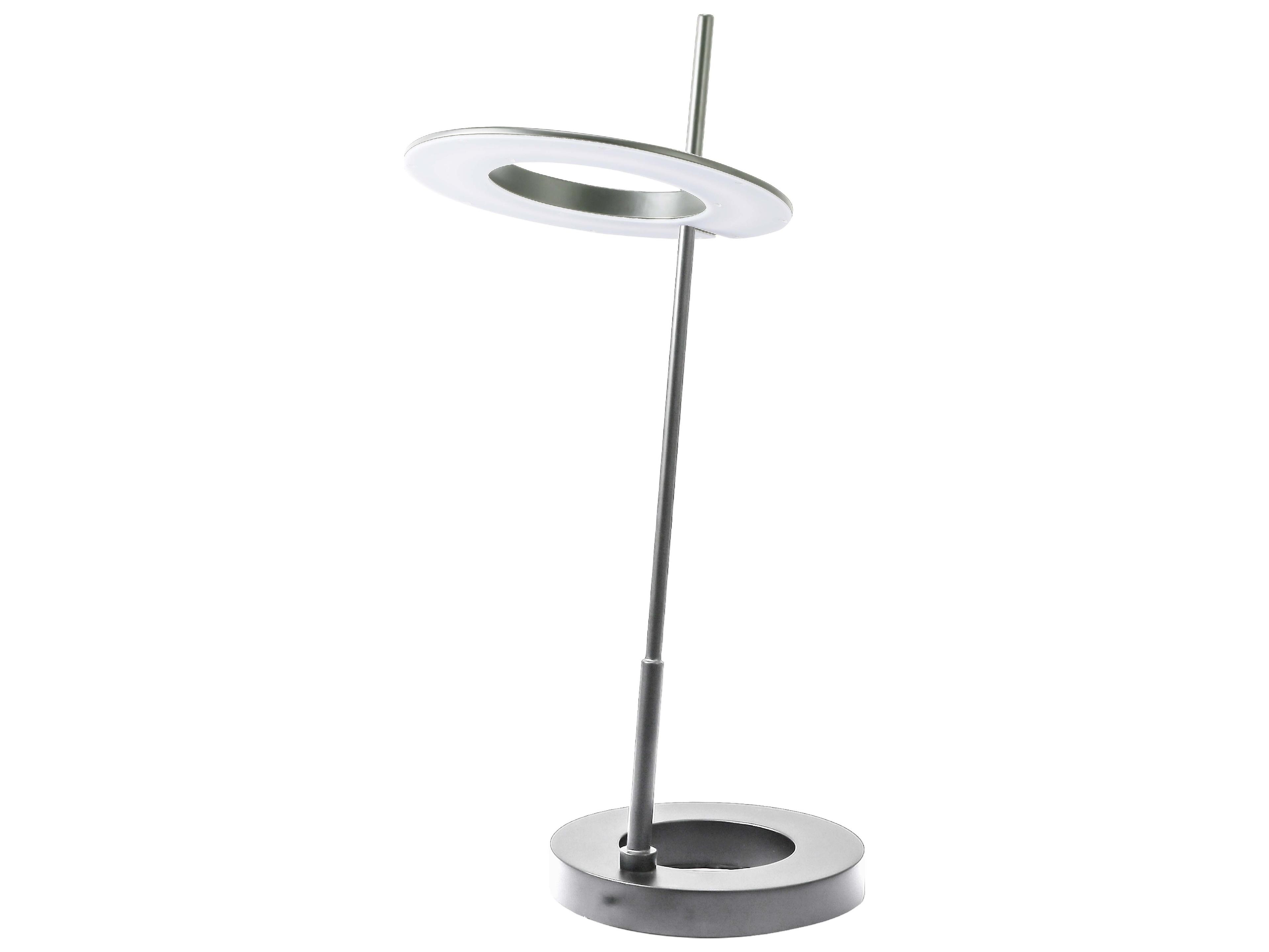 Dainolite Finley Satin Chrome White Acrylic Table Lamp