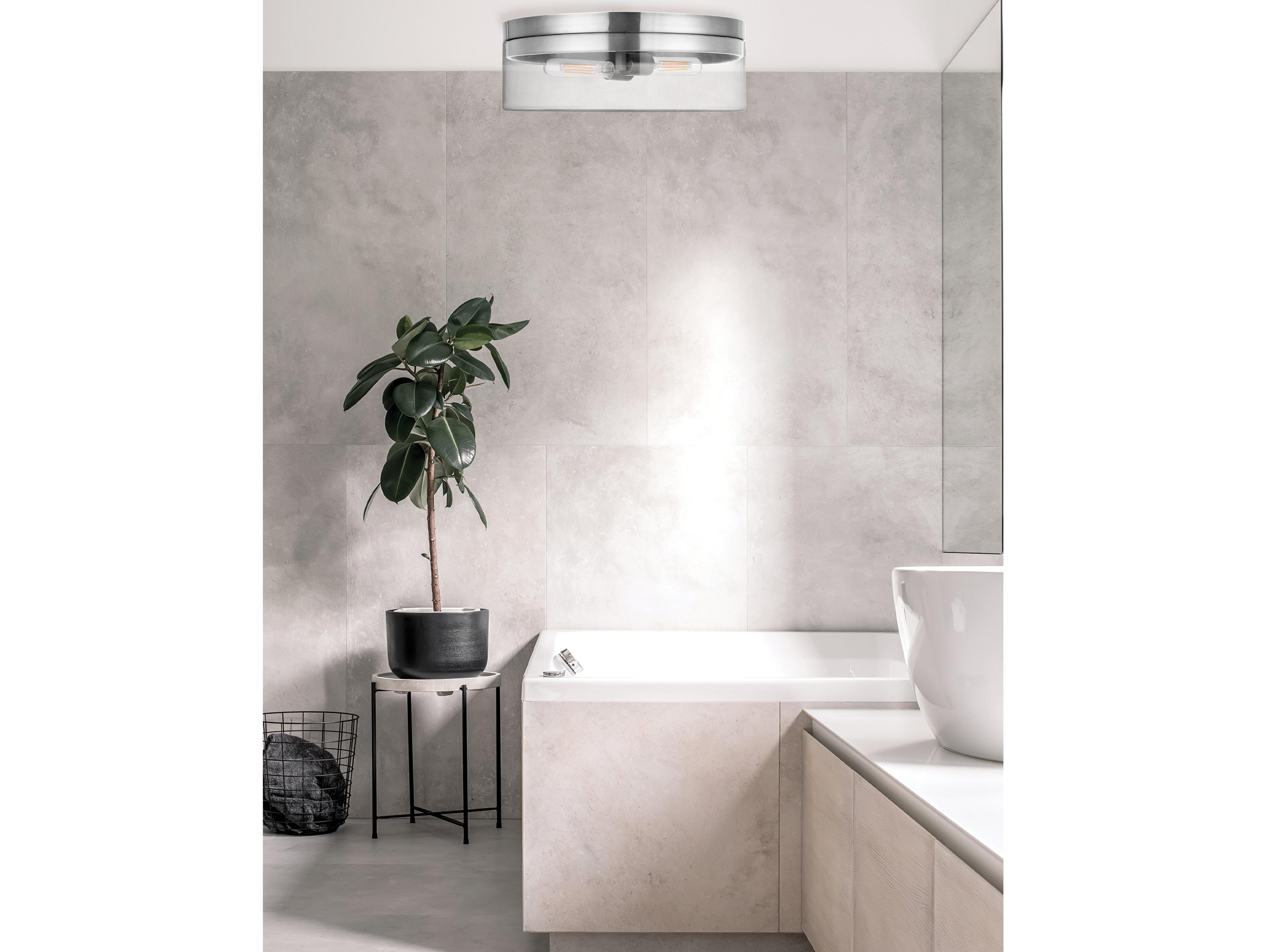 Dainolite Fiona 2-Light Polished Chrome Flush Mount