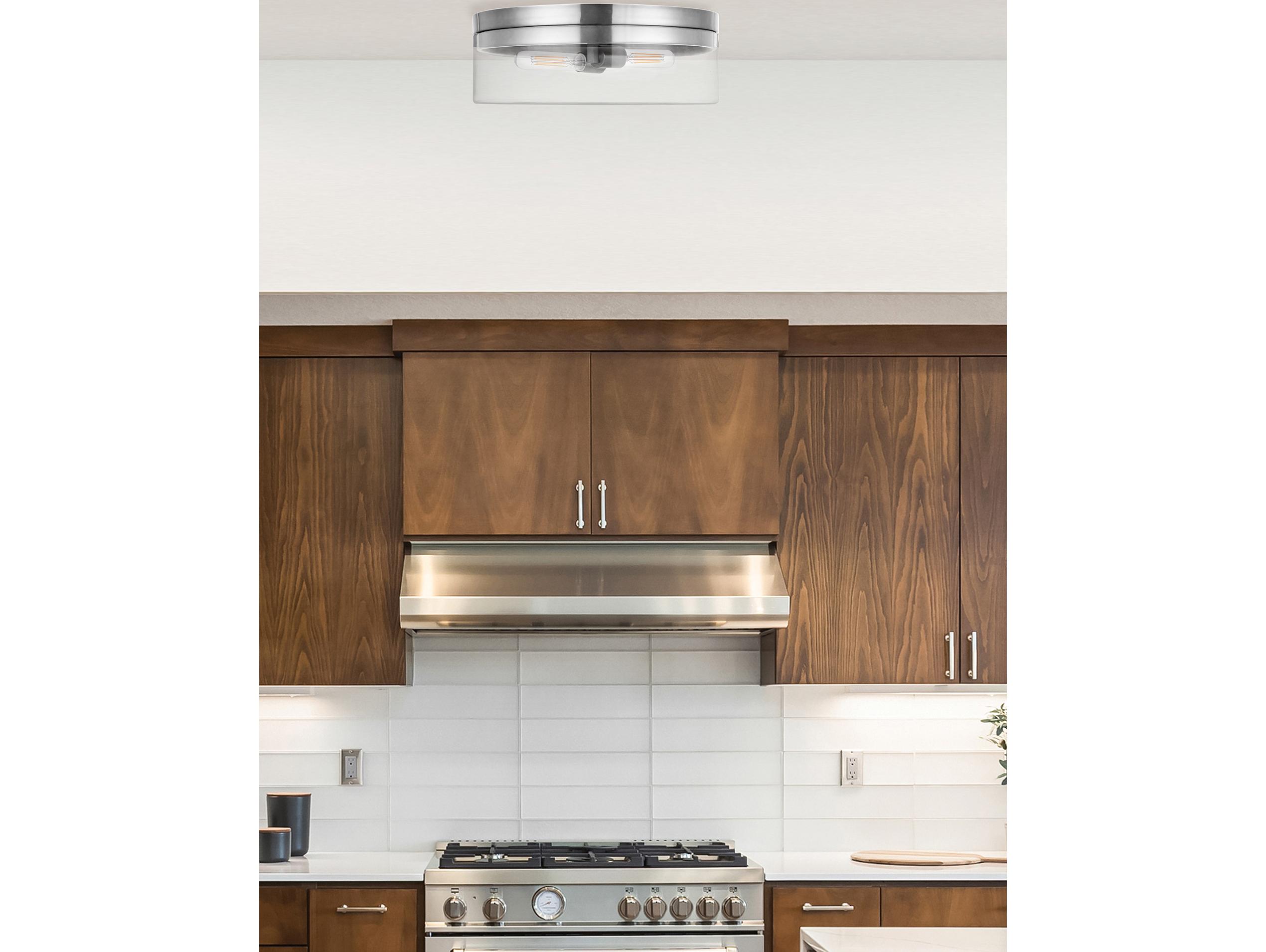 Dainolite Fiona 2-Light Polished Chrome Flush Mount