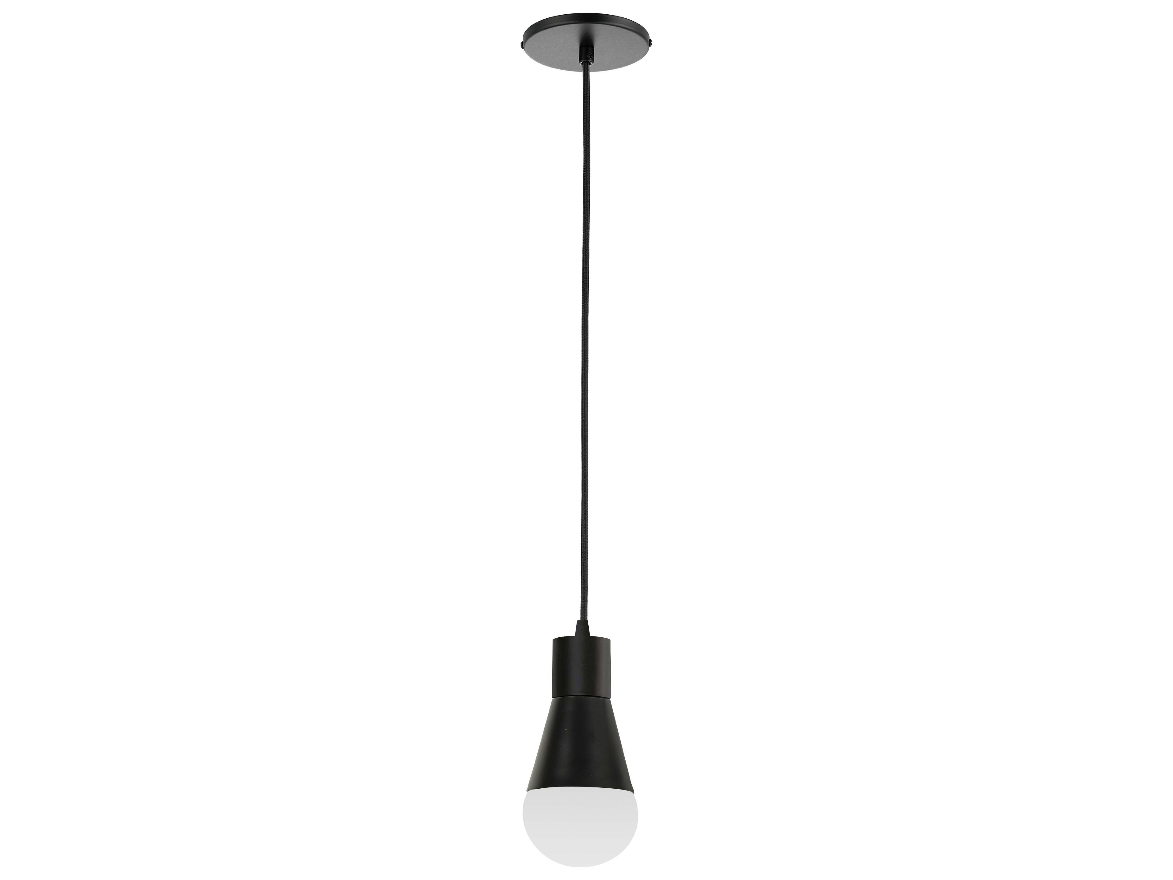 Dainolite Fortuna 1-Light Matte Black Mini Pendant